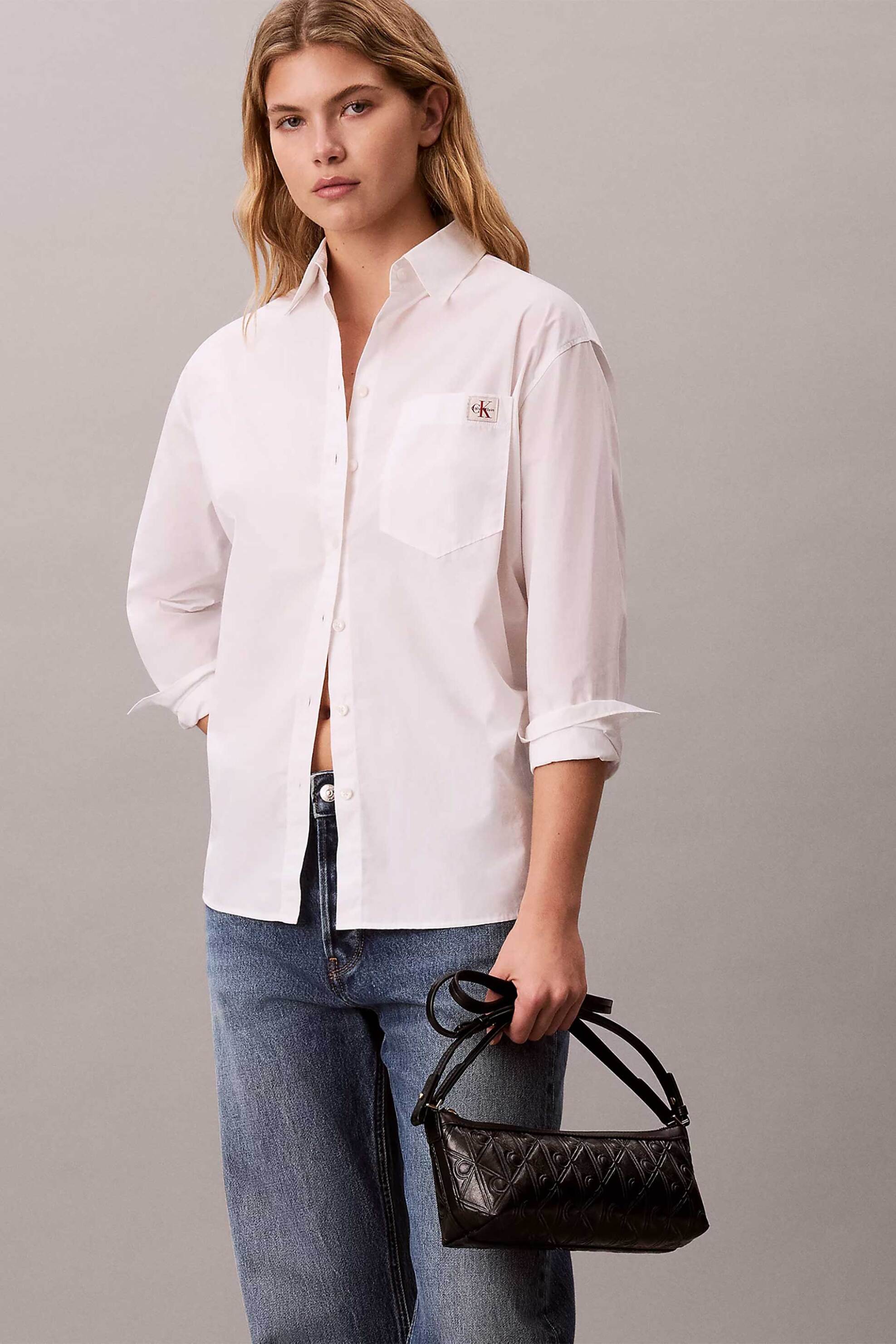 Calvin Klein Jeans Γυναικεία Τσάντα Ώμου με All-Over Monogram - Lv04F3873G Μαύρο