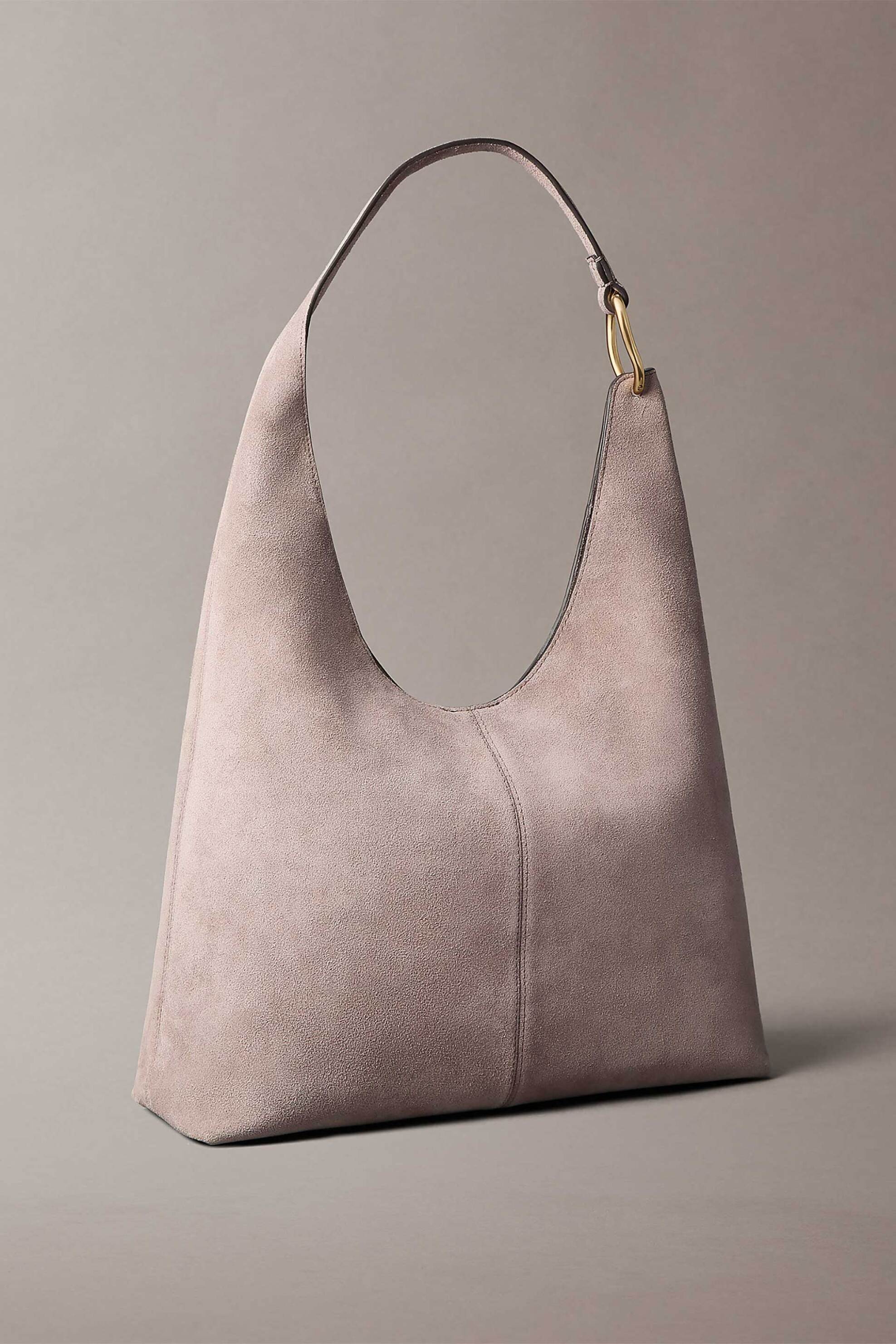 CALVIN KLEIN JEANS Calvin Klein Jeans γυναικεία suede τσάντα ώμου με λογότυπο (Large) - LV04F3690G Μπεζ - 2