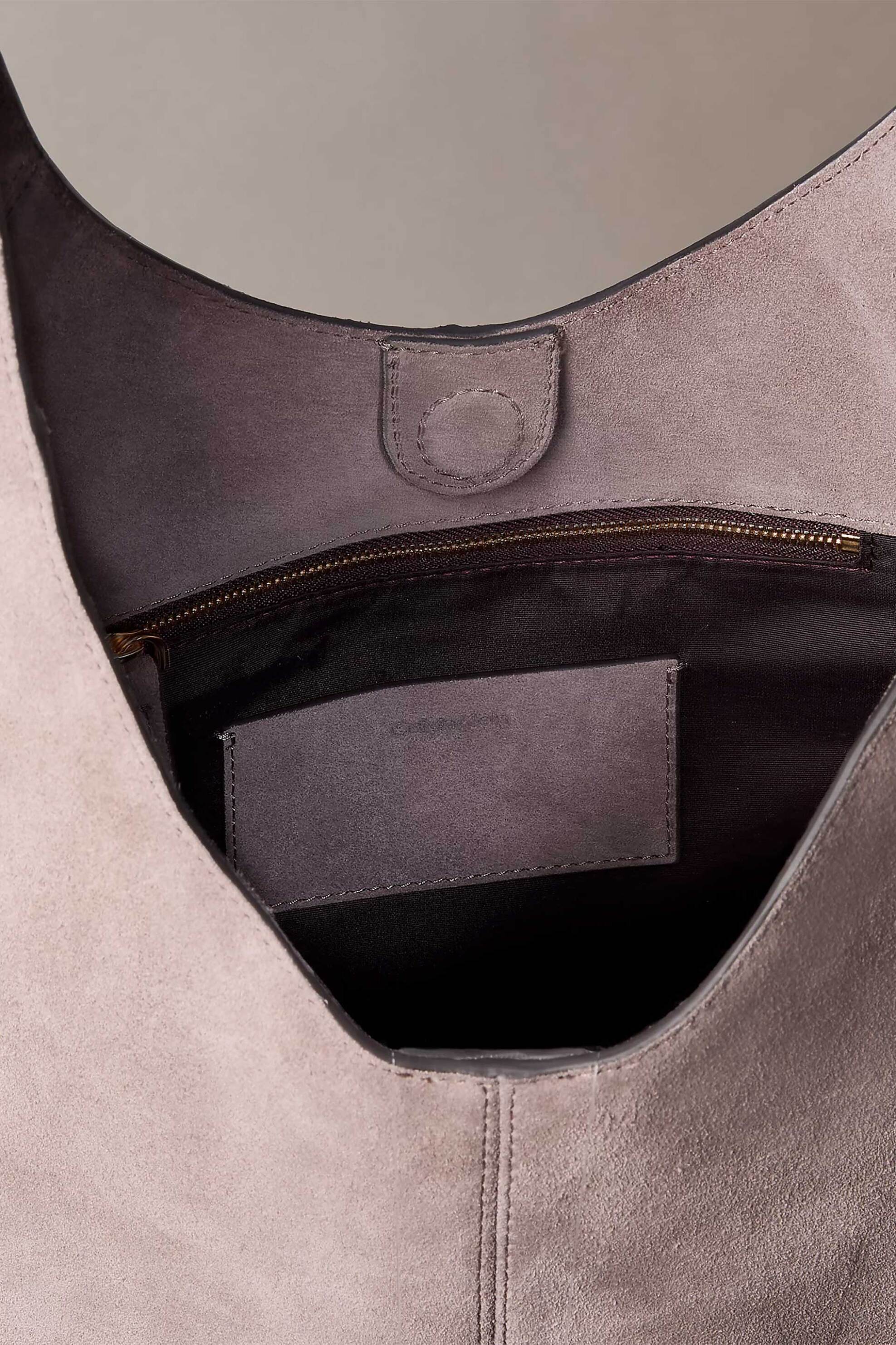 CALVIN KLEIN JEANS Calvin Klein Jeans γυναικεία suede τσάντα ώμου με λογότυπο (Large) - LV04F3690G Μπεζ - 3