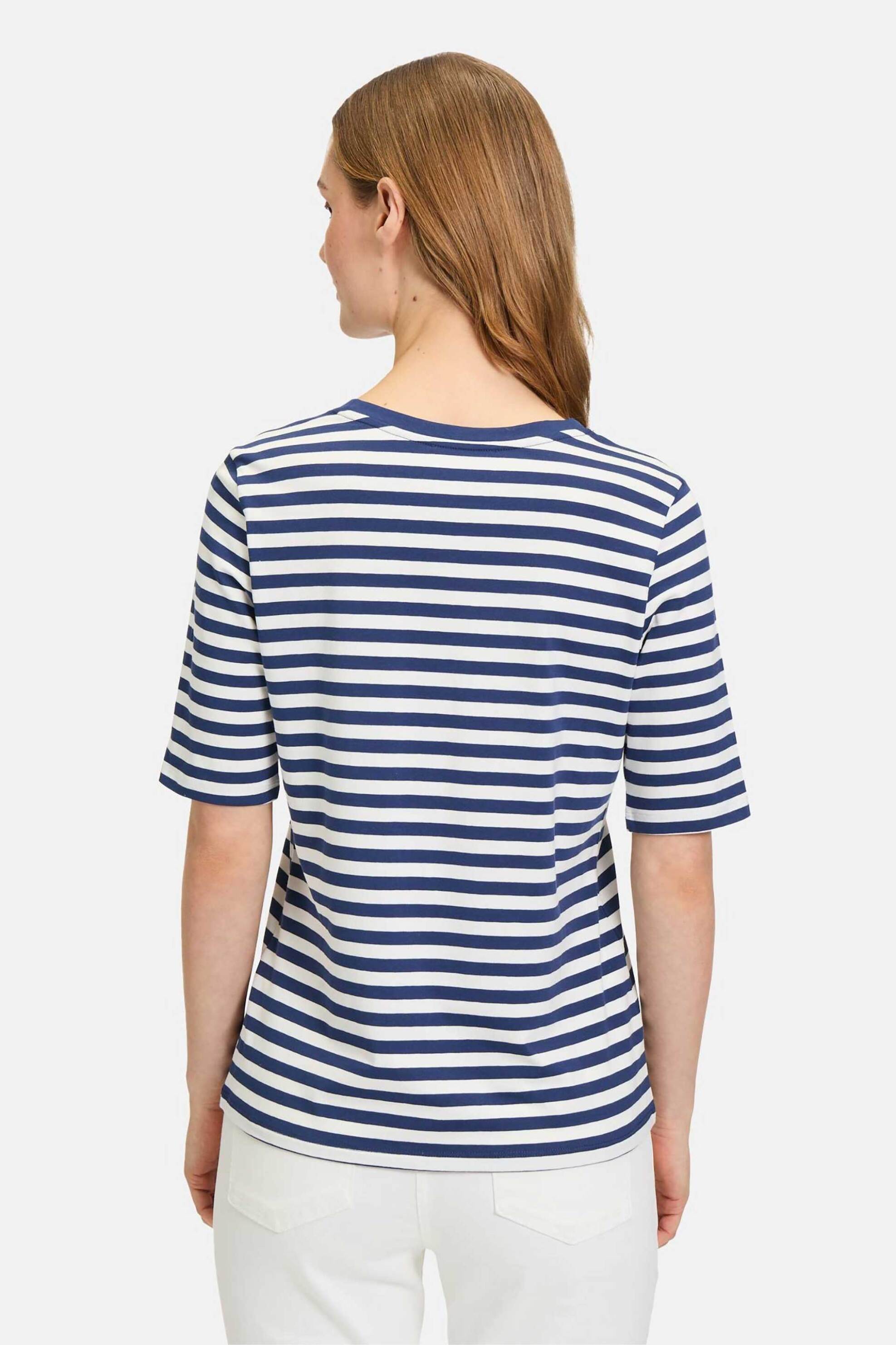 So Cosy γυναικεία μπλούζα ριγέ με κοντό μανίκι - 2253/8095 Μπλε φωτογραφία