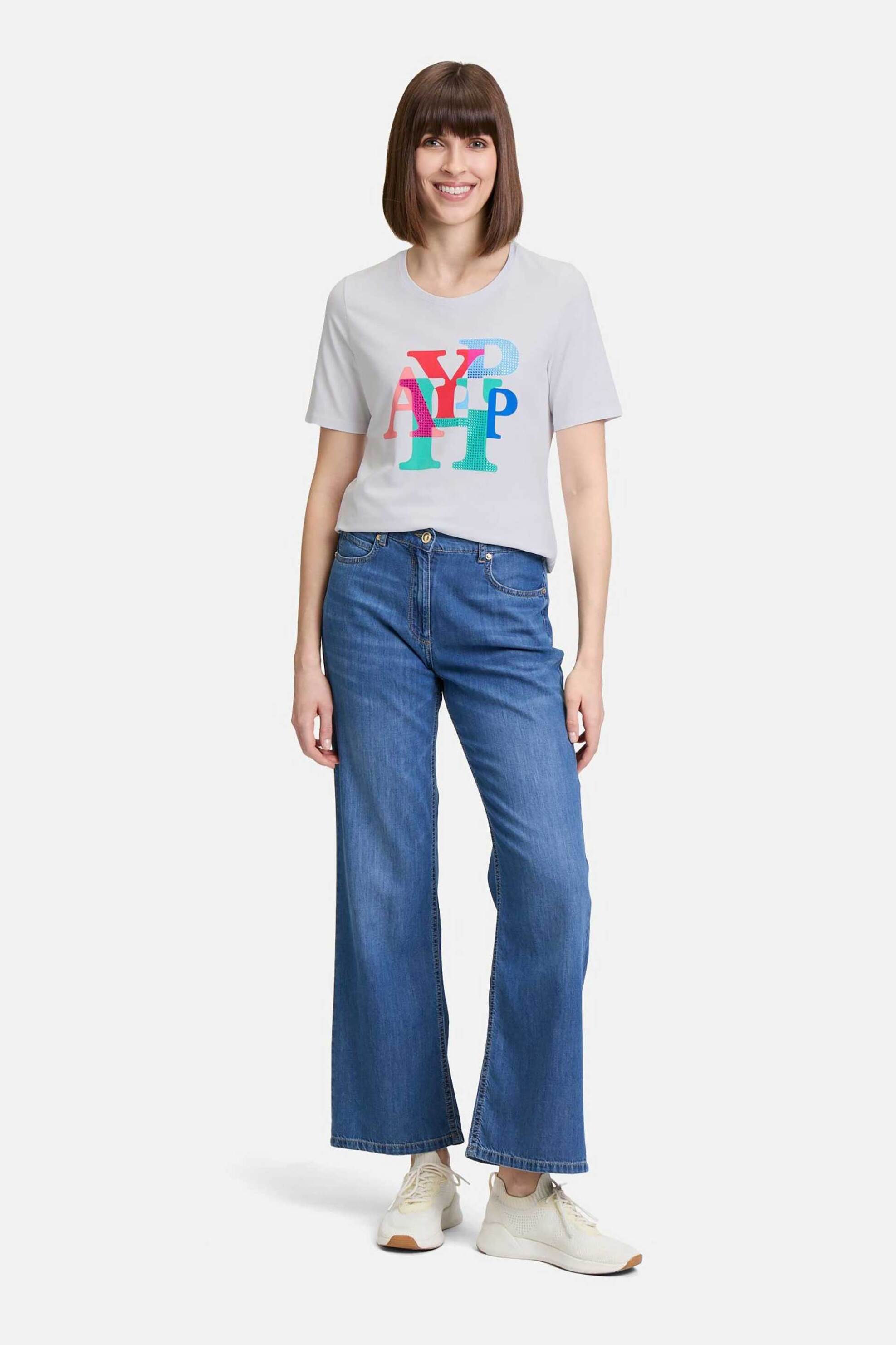SO COSY So Cosy γυναικείο T-shirt με letter print - 2269/8092 Λευκό