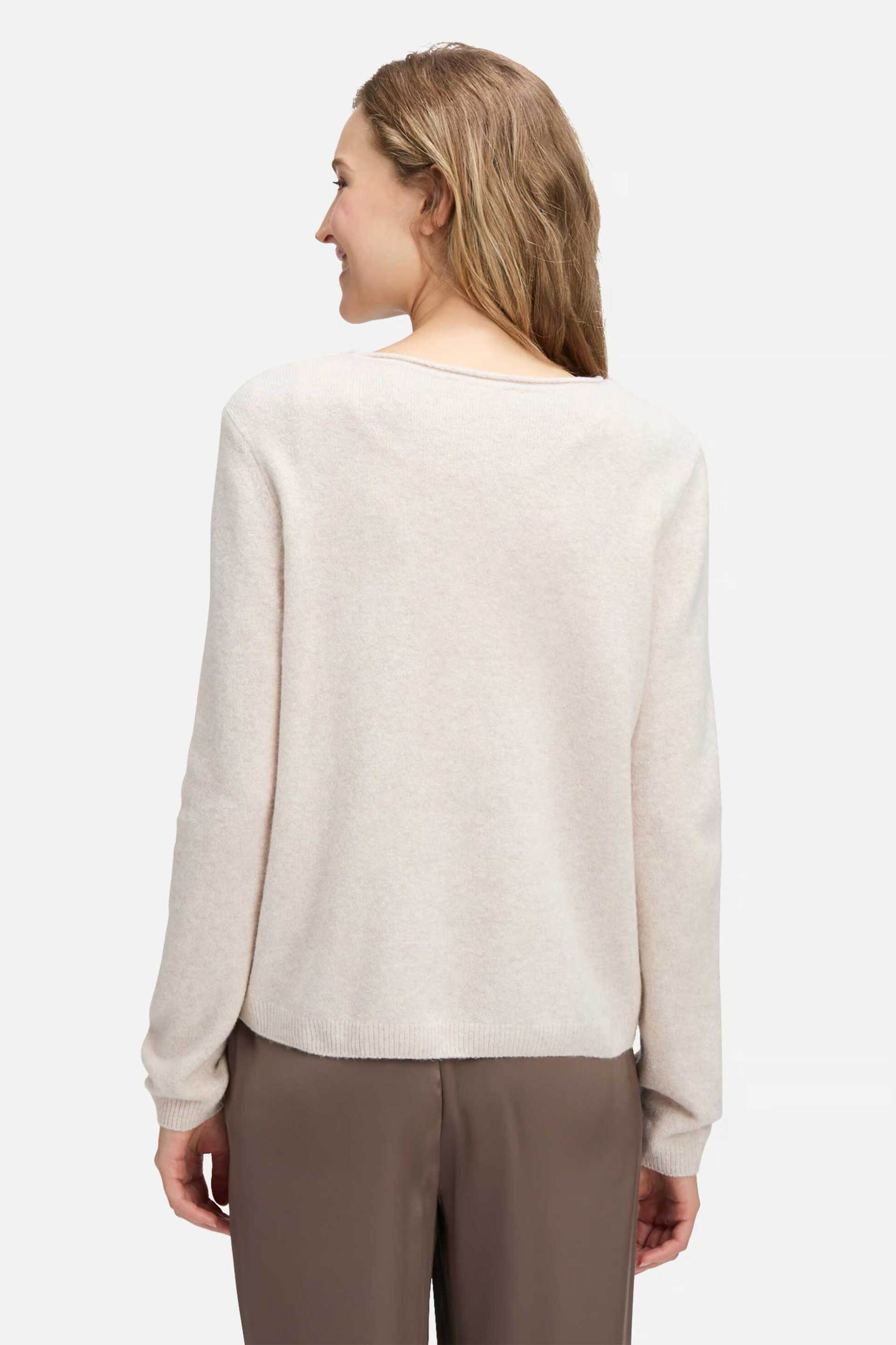 So Cosy γυναικεία πλεκτή μπλούζα με παγιέτα - 5214/8123 Μπεζ φωτογραφία