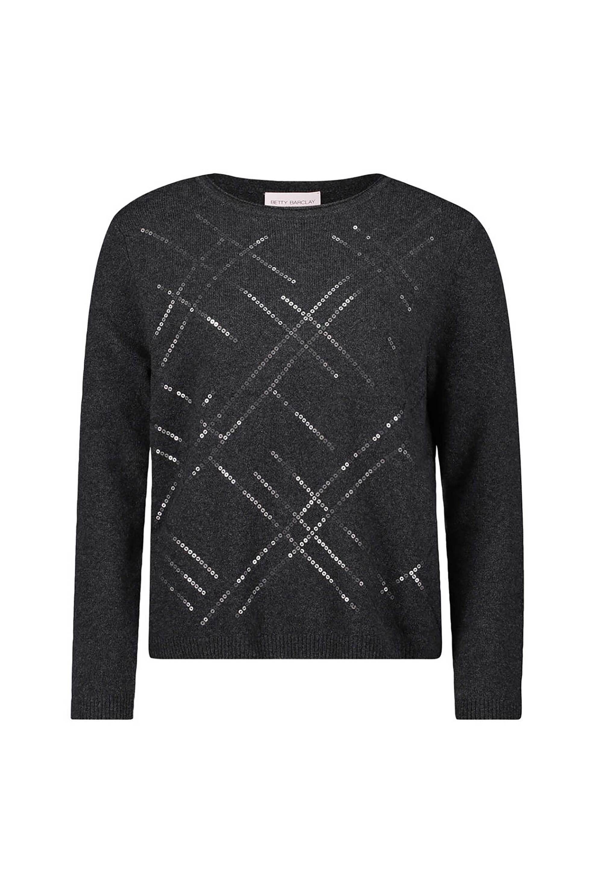 So Cosy γυναικεία πλεκτή μπλούζα με παγιέτα - 5214/8123 Ανθρακί φωτογραφία