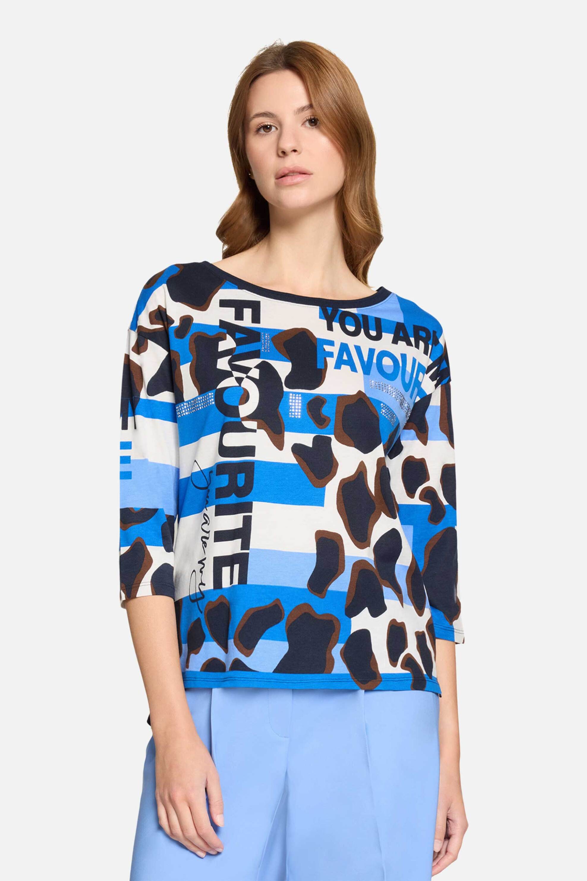 So Cosy γυναικεία μπλούζα με animal και letter print - 2413/8103 Μπλε