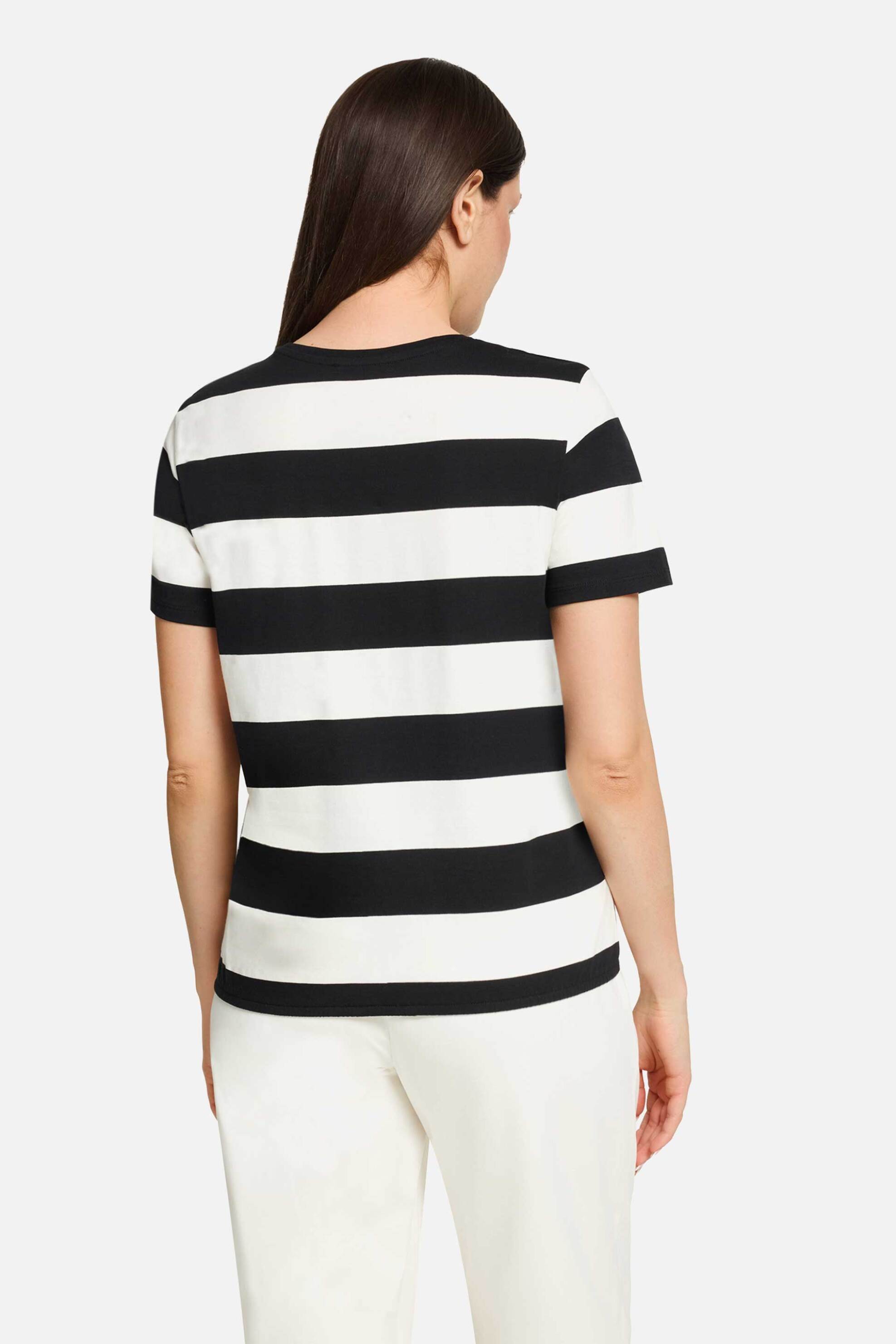 So Cosy γυναικείο T-shirt ριγέ με στρας - 2420/8540 Ασπρόμαυρο φωτογραφία