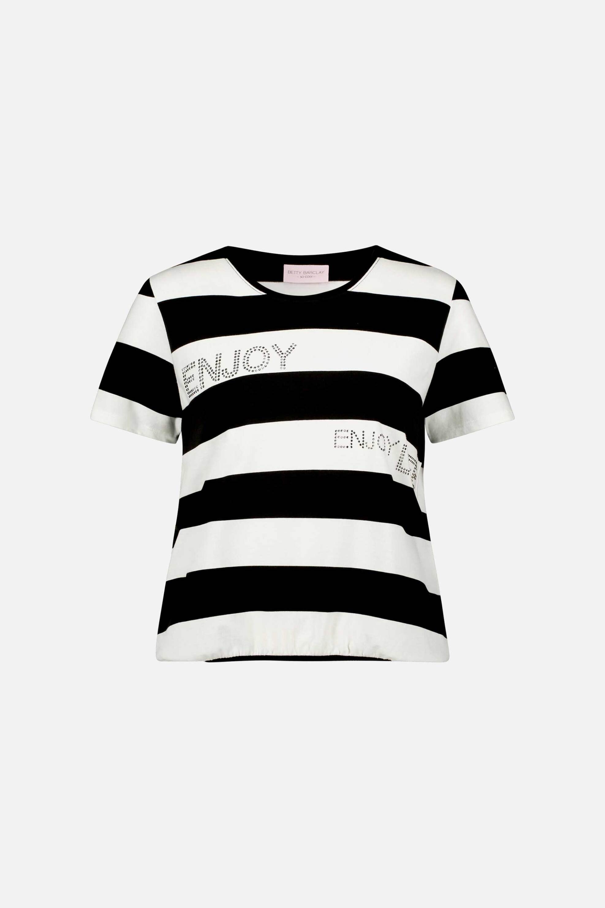 So Cosy γυναικείο T-shirt ριγέ με στρας - 2420/8540 Ασπρόμαυρο φωτογραφία