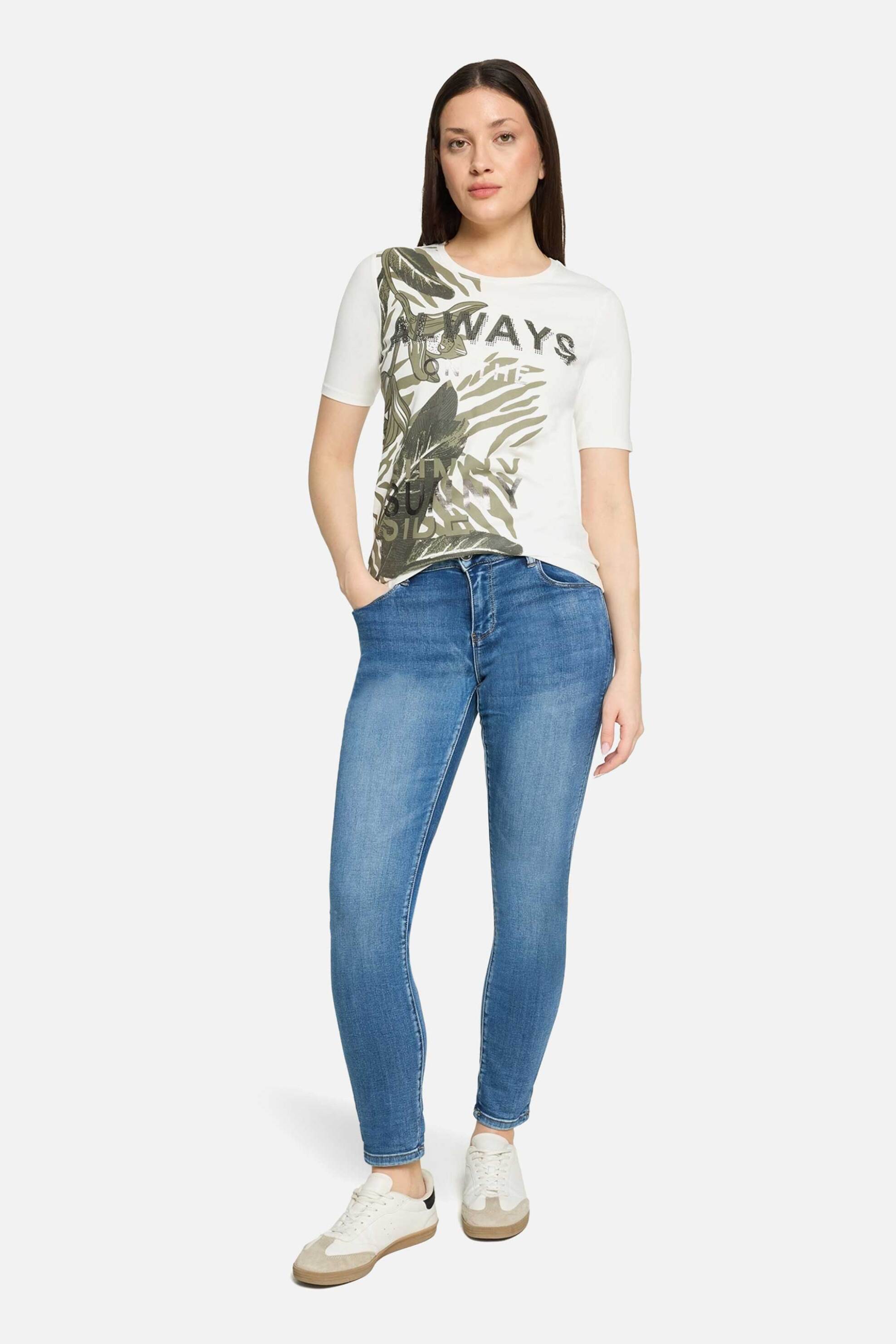 SO COSY So Cosy γυναικείο T-shirt με all-over print - 2424/8081 Εκρού - 2