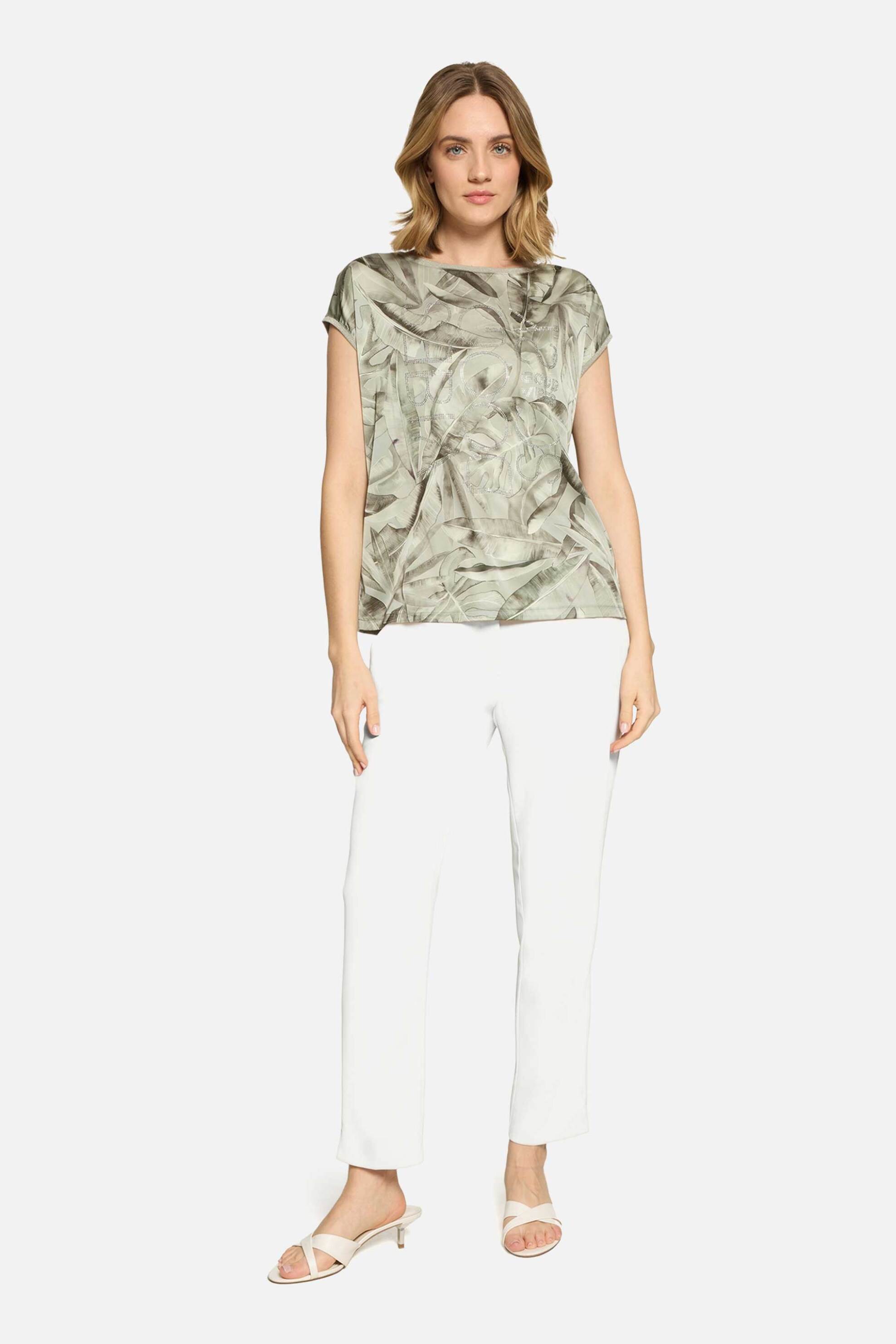 SO COSY So Cosy γυναικεία μπλούζα με floral print - 2428/8115 Χακί - 2