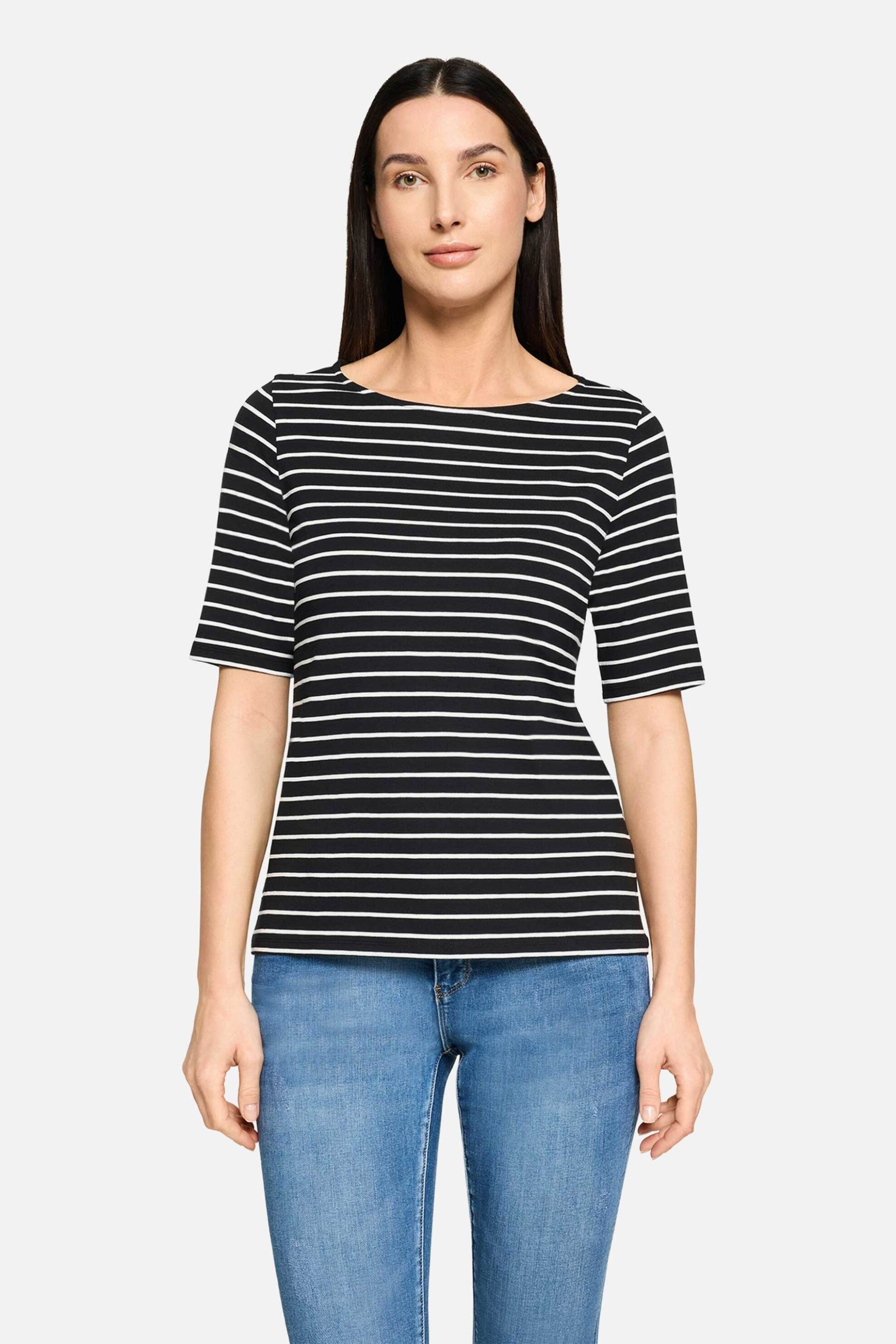 So Cosy γυναικεία μπλούζα με ριγέ print - 2451/8037 Ασπρόμαυρο - SO COSY - 