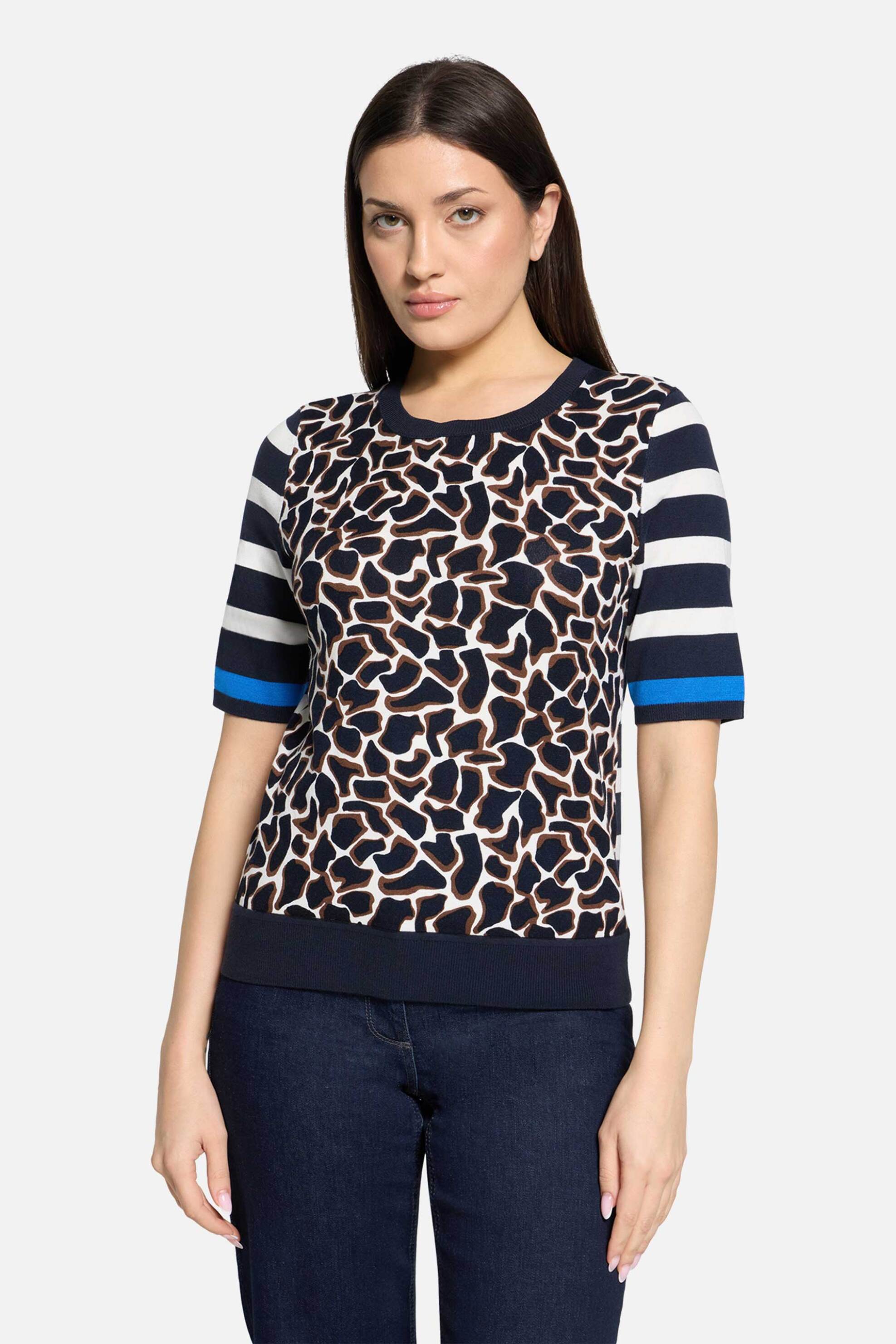 So Cosy γυναικεία μπλούζα με animal και ριγέ print - 5265/8221 Μπλε Σκούρο - SO COSY - 