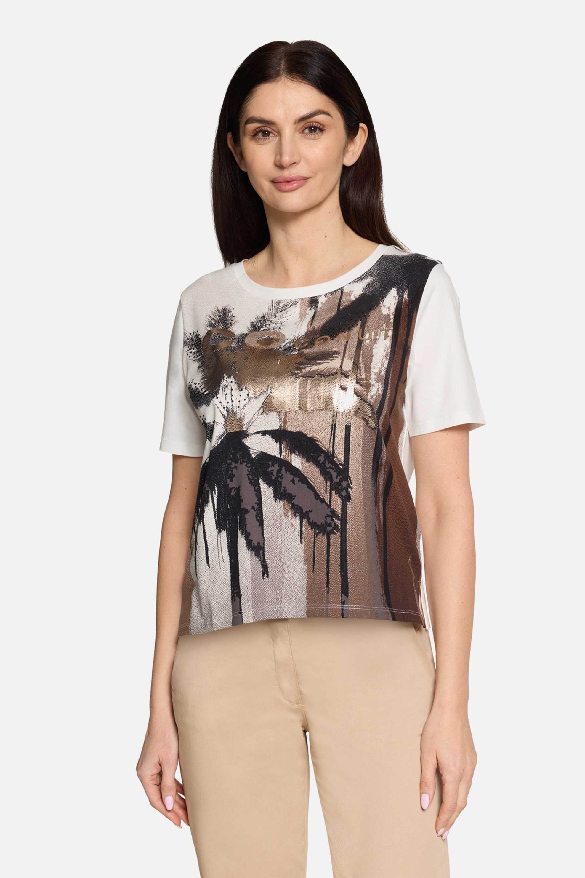 So Cosy γυναικείο T-shirt με print - 2434/8090 Καφέ - SO COSY - 