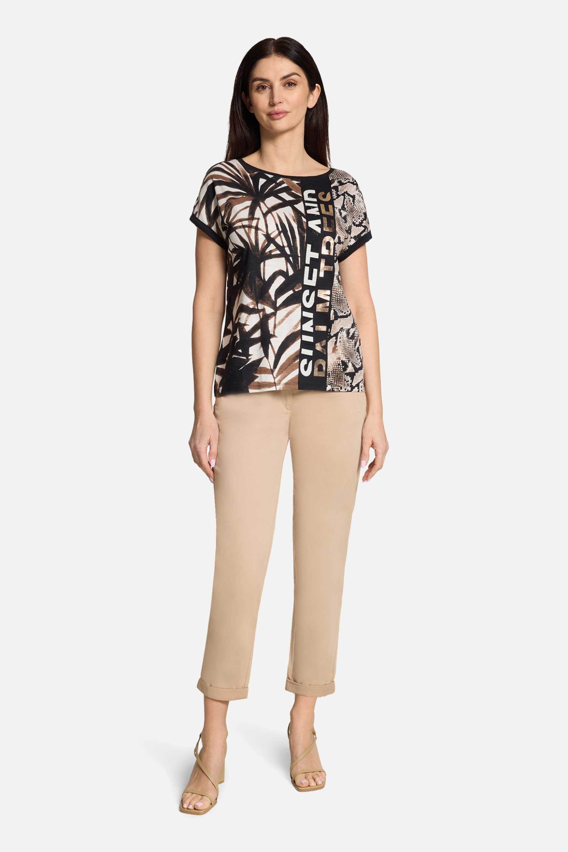 So Cosy γυναικεία μπλούζα με tropical και snake print - 2444/8543 Καφέ φωτογραφία