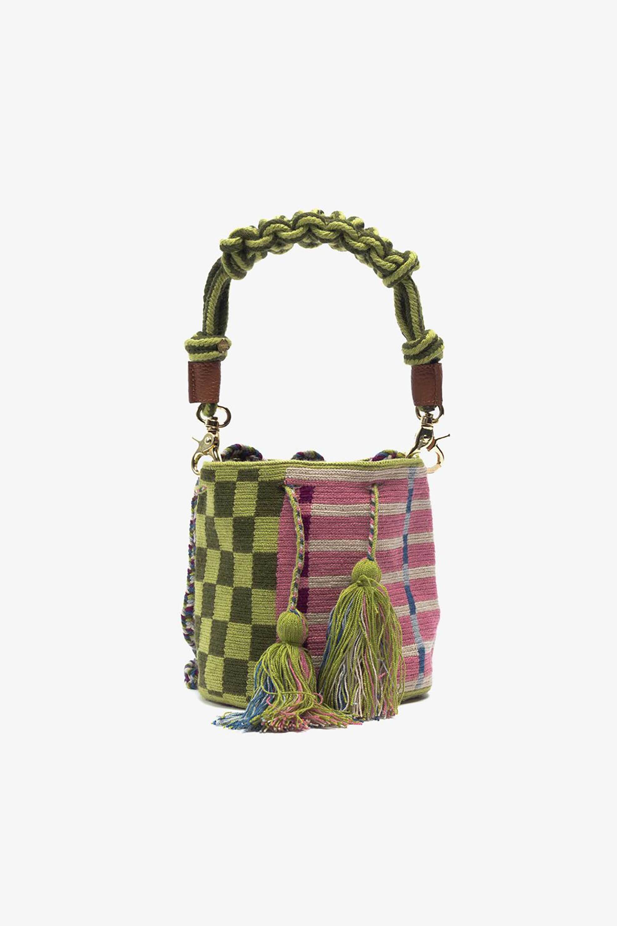  Guanabana γυναικεία τσάντα bucket πλεκτή 