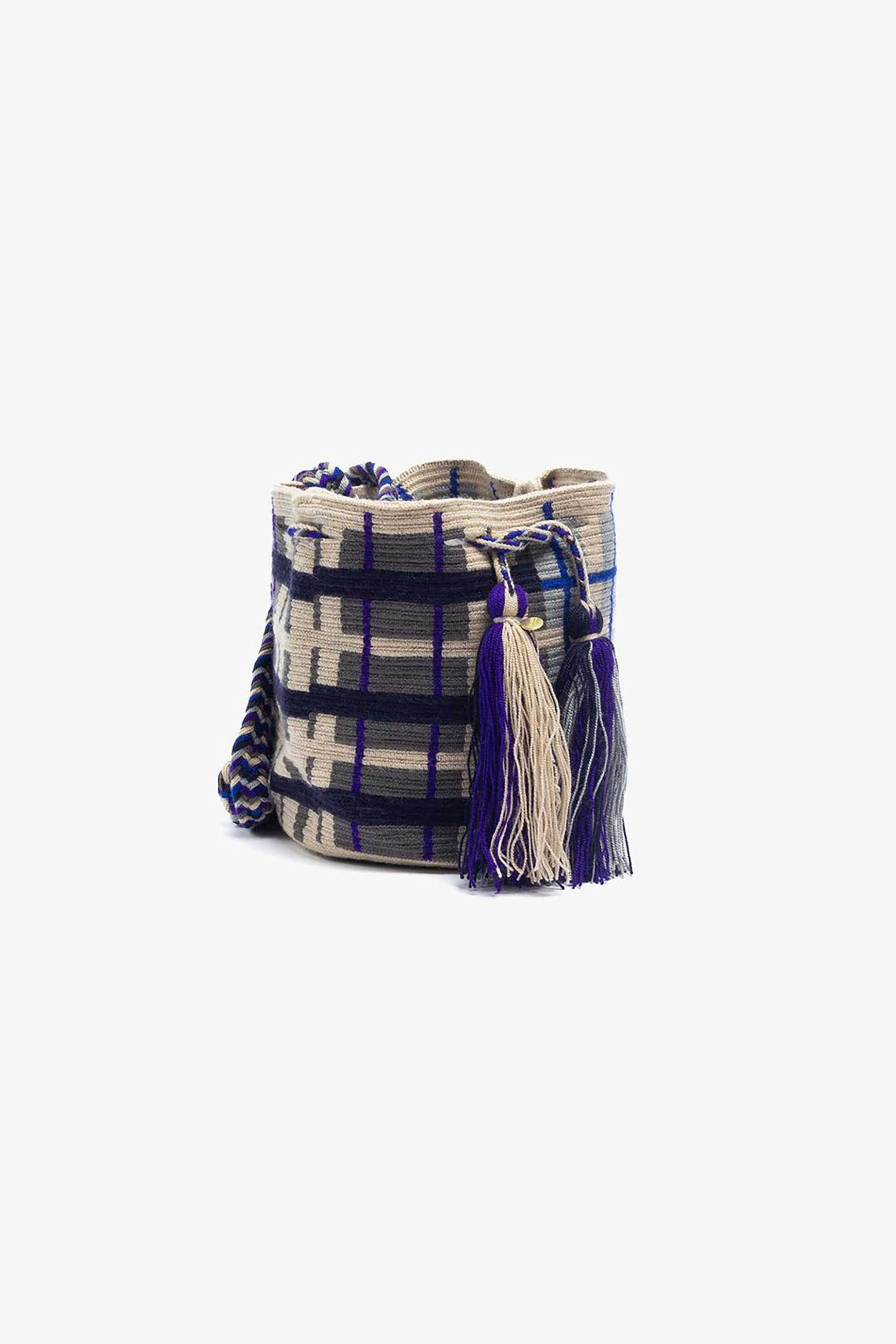 GUANABANA Guanabana γυναικεία τσάντα bucket πλεκτή "Falcon" - G12W-0001-2996-152 Μπλε Σκούρο