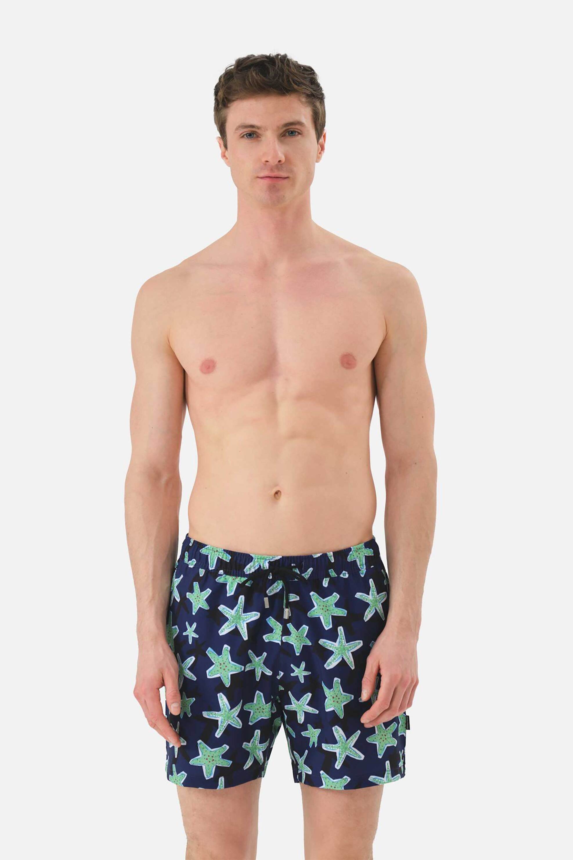JOHN FRANK John Frank ανδρικό μαγιό σορτς με all-over starfish print - JFSSSWL27-Starfish