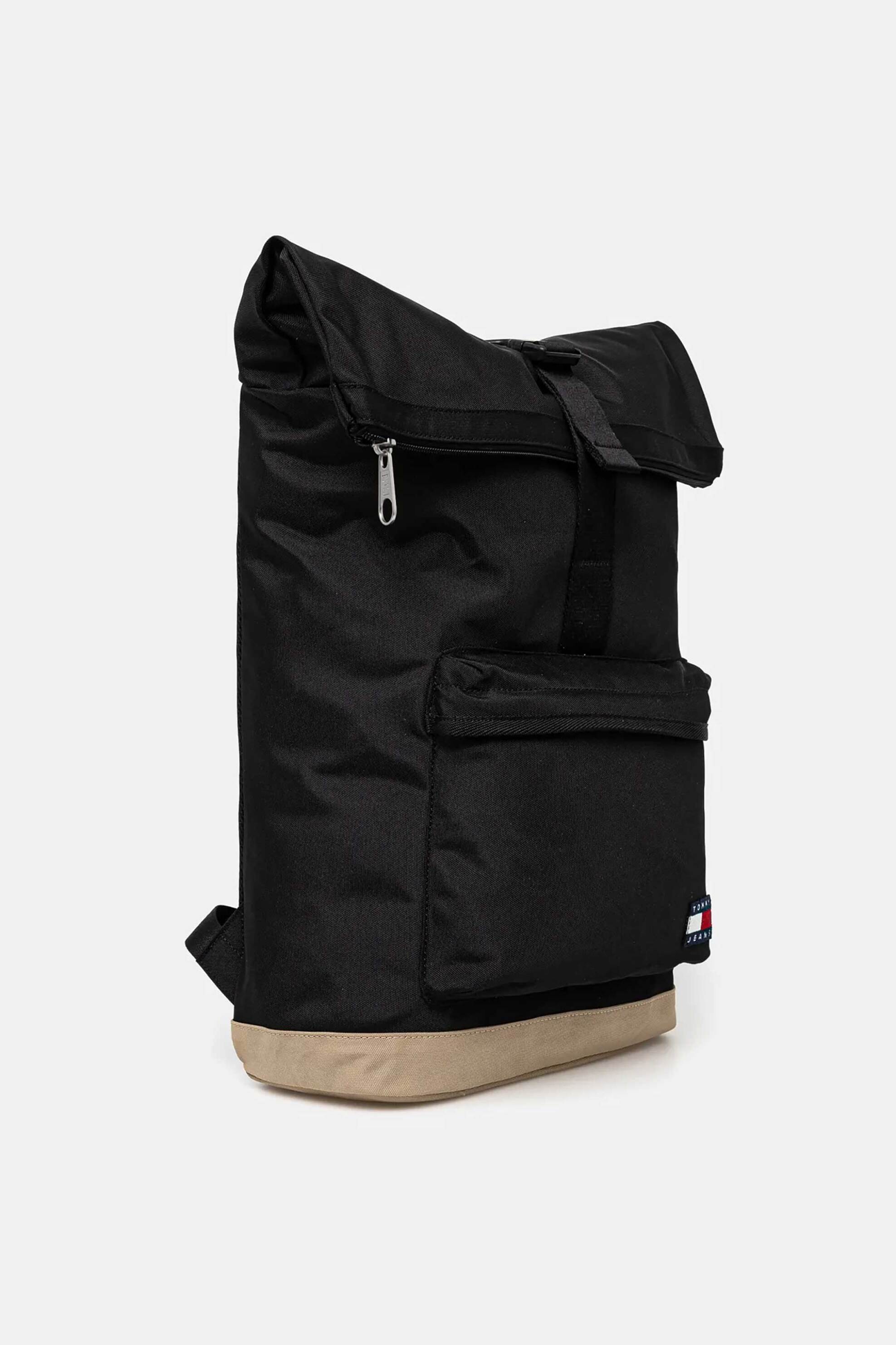 Tommy Jeans ανδρικό backpack με logo patch "Daily Rolltop" - AM0AM13323 Μαύρο φωτογραφία