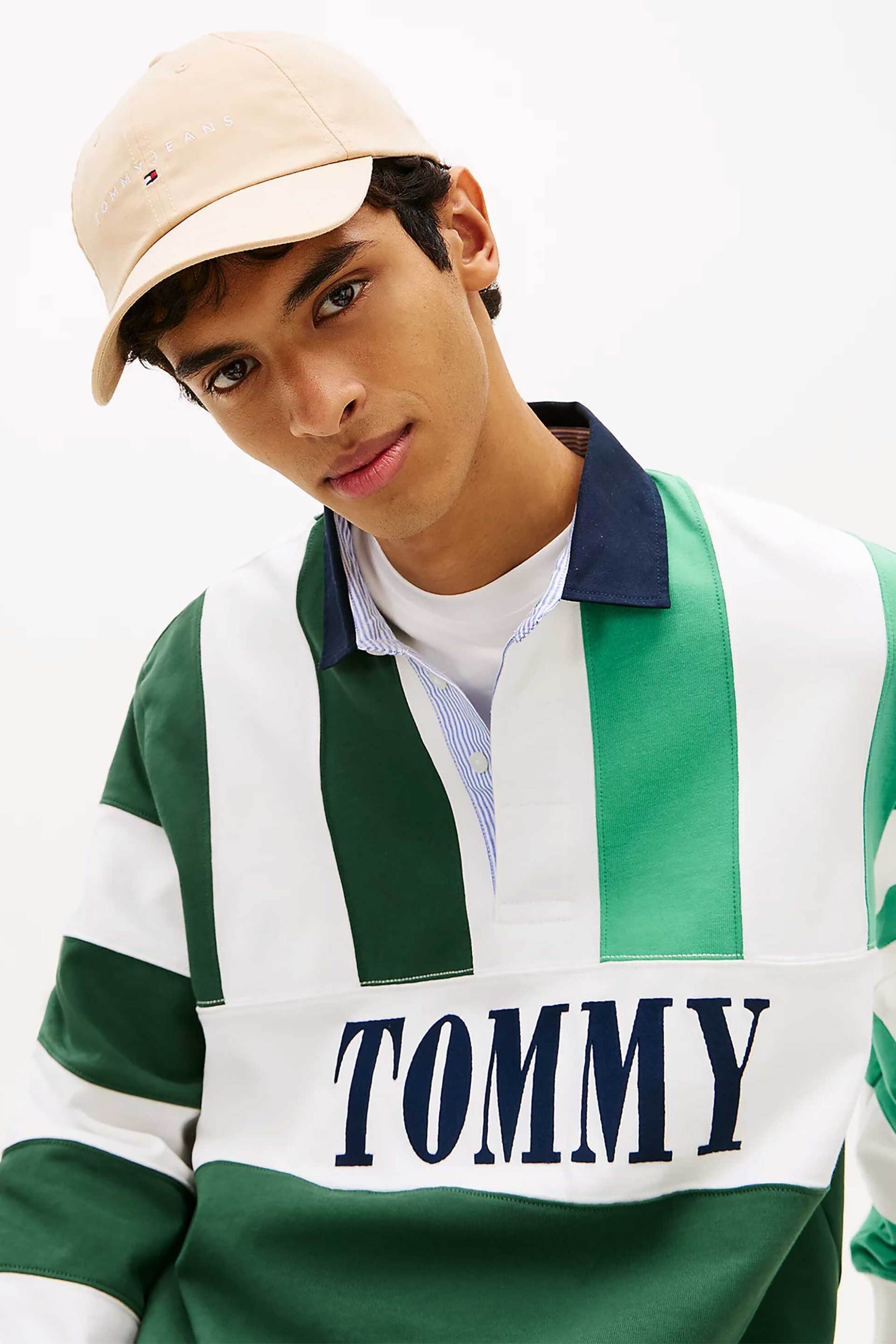 Tommy Jeans Ανδρικό Καπέλο Jockey με Κεντημένο Monogram - Am0Am14198 Μπεζ