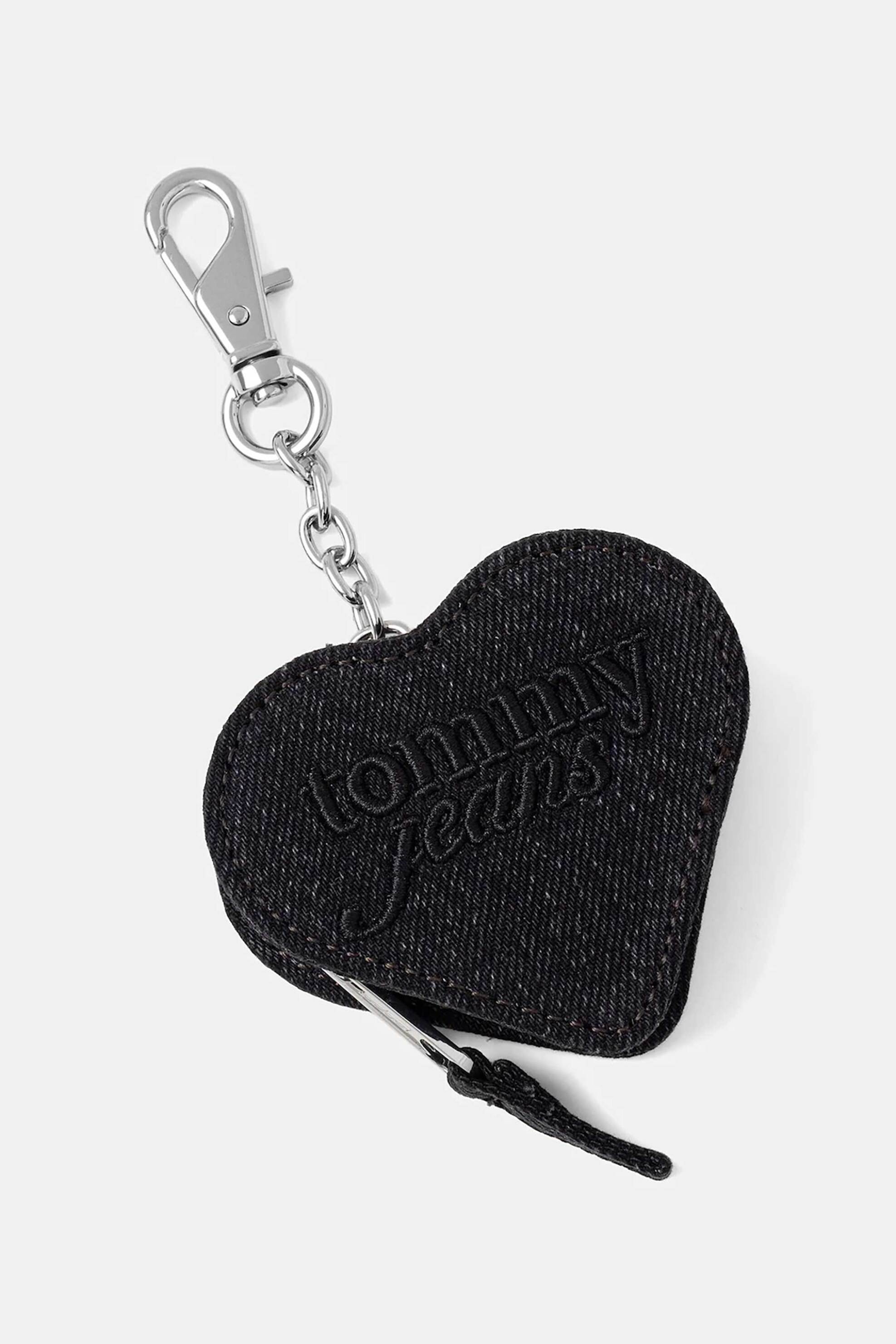 TOMMY JEANS Tommy Jeans γυναικείο μπρελόκ με κρίκο και ανάγλυφο logo - AW0AW18171 Μαύρο