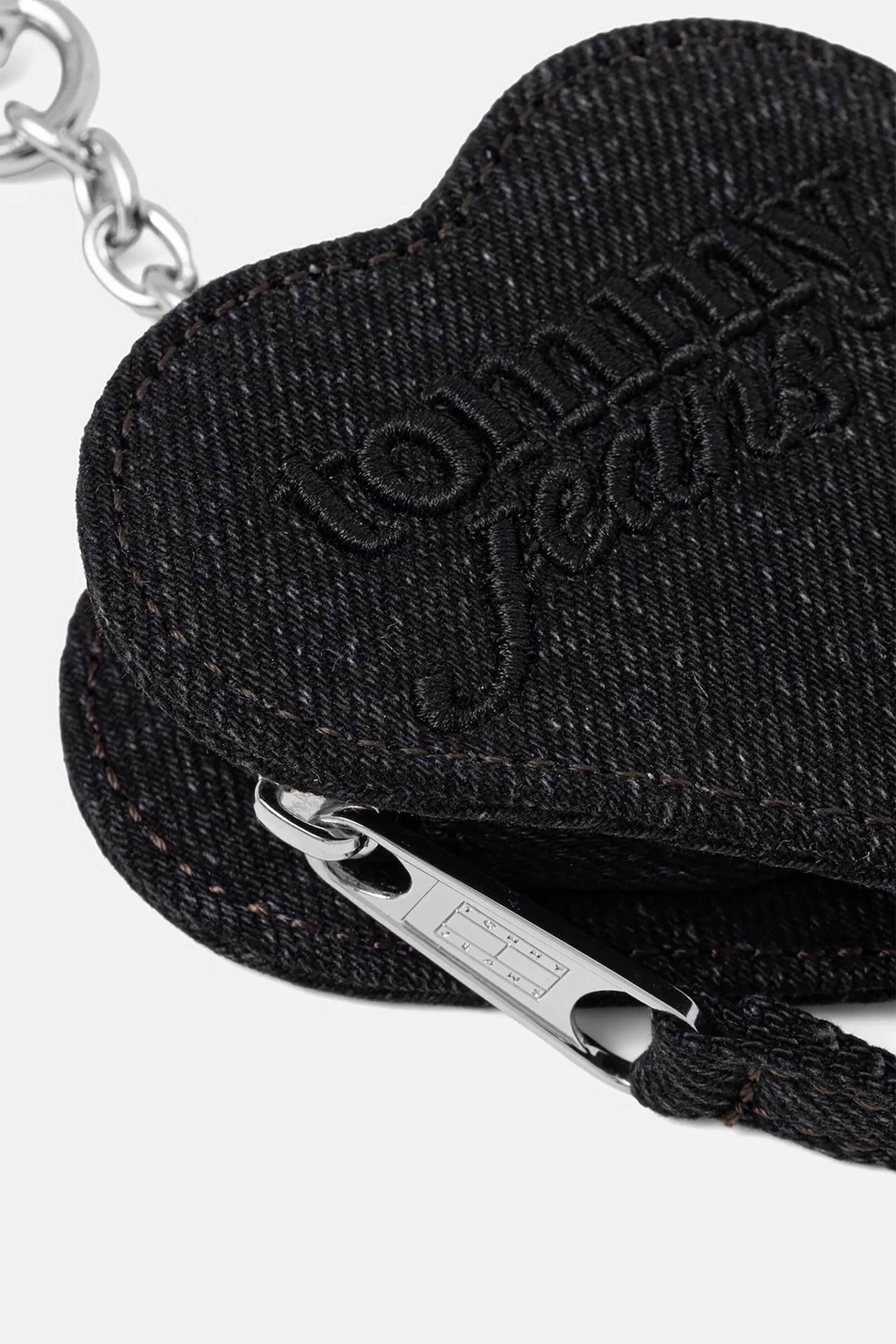 Tommy Jeans γυναικείο μπρελόκ με κρίκο και ανάγλυφο logo - AW0AW18171 Μαύρο φωτογραφία