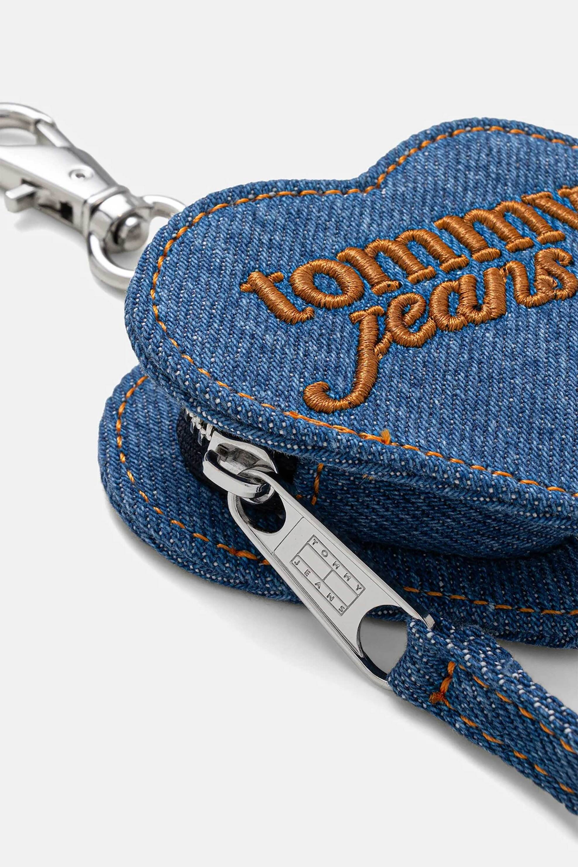 Tommy Jeans γυναικείο μπρελόκ με κρίκο και ανάγλυφο logo - AW0AW18595 Denim Blue φωτογραφία