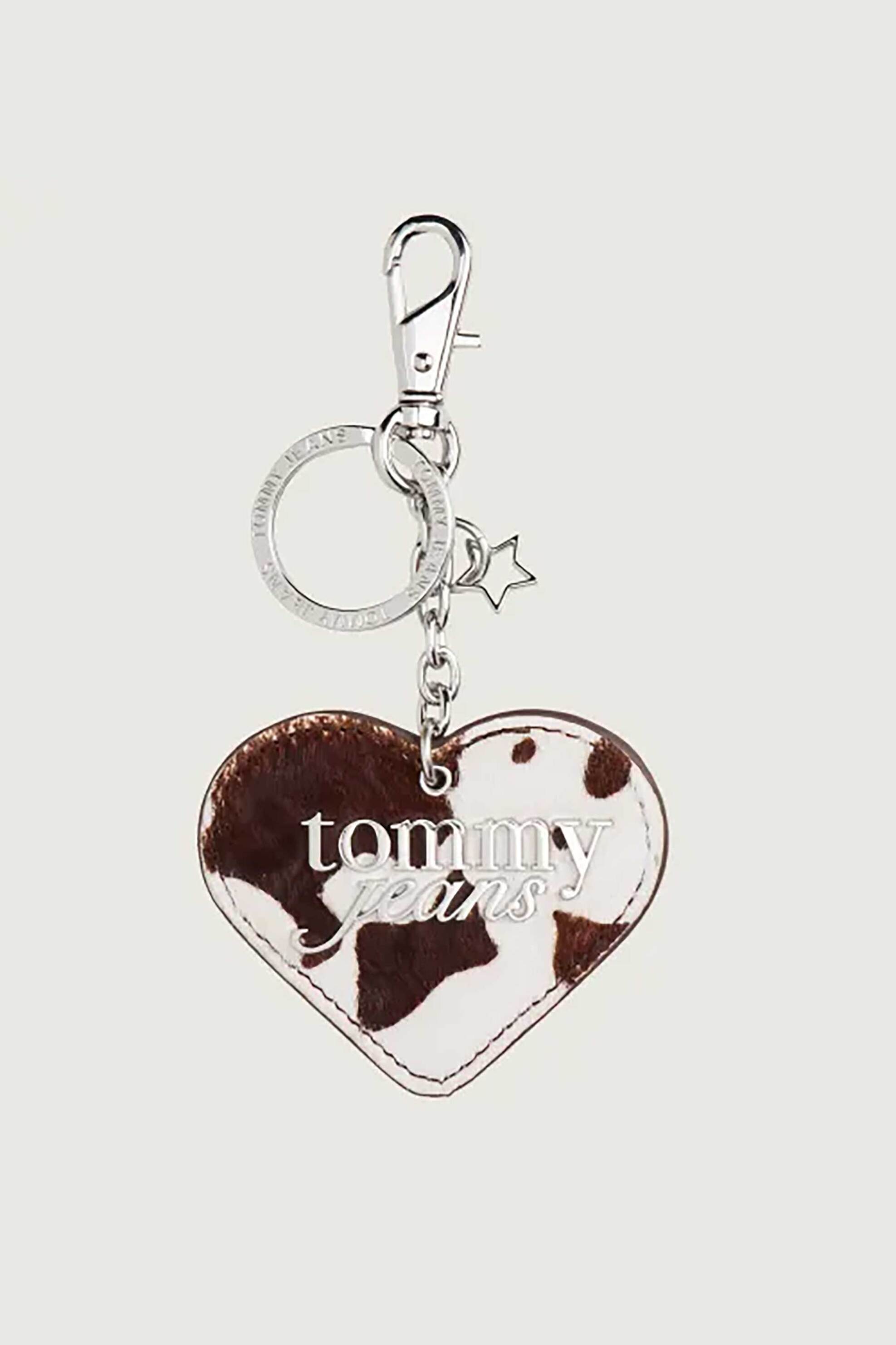 TOMMY JEANS Tommy Jeans γυναικείο μπρελόκ με κρίκο και ανάγλυφο logo - AW0AW18271 Εκρού