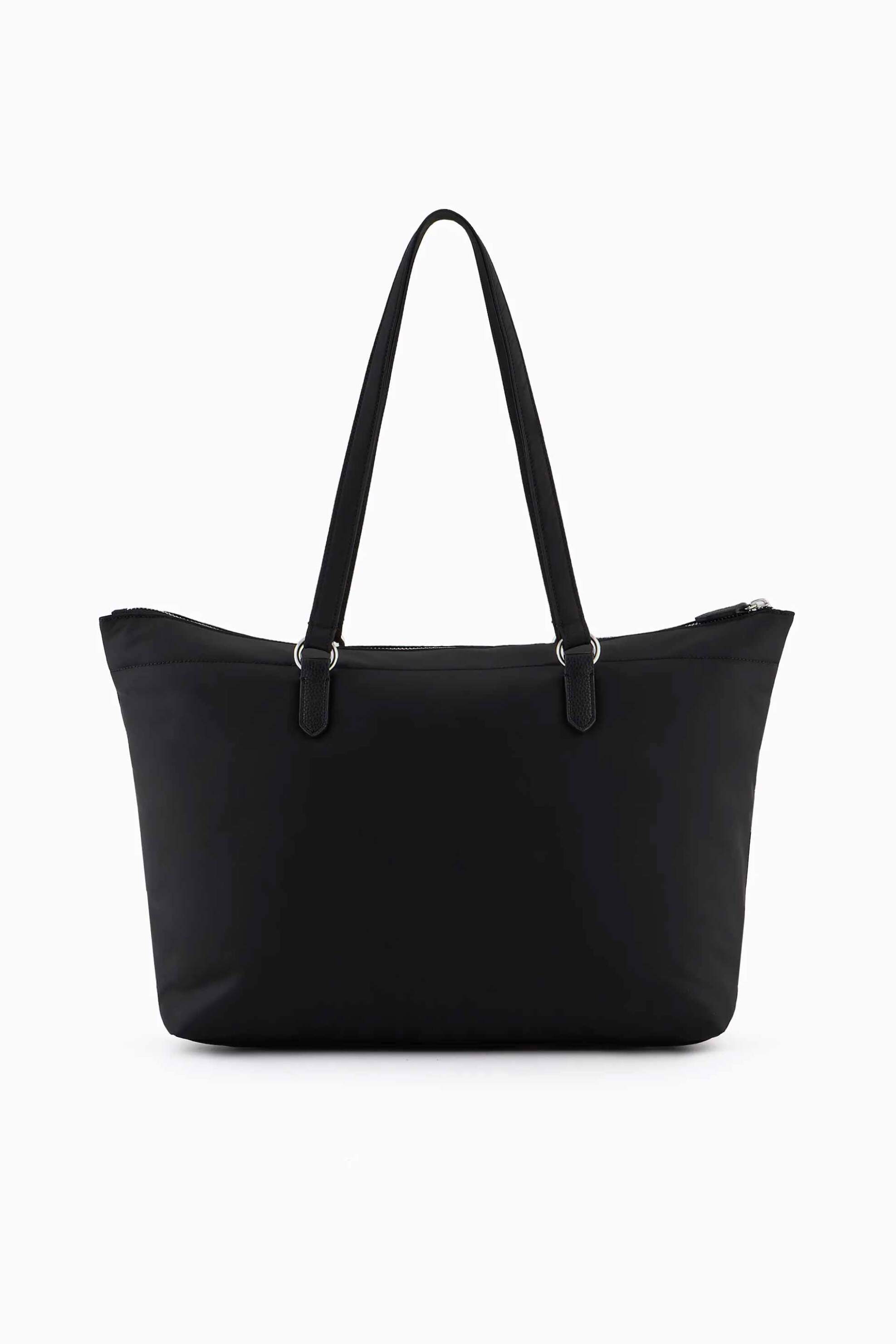 Emporio Armani Γυναικεία Τσάντα Shopper με Eagle Plaque Logo - Y3D279Yws1E Μαύρο