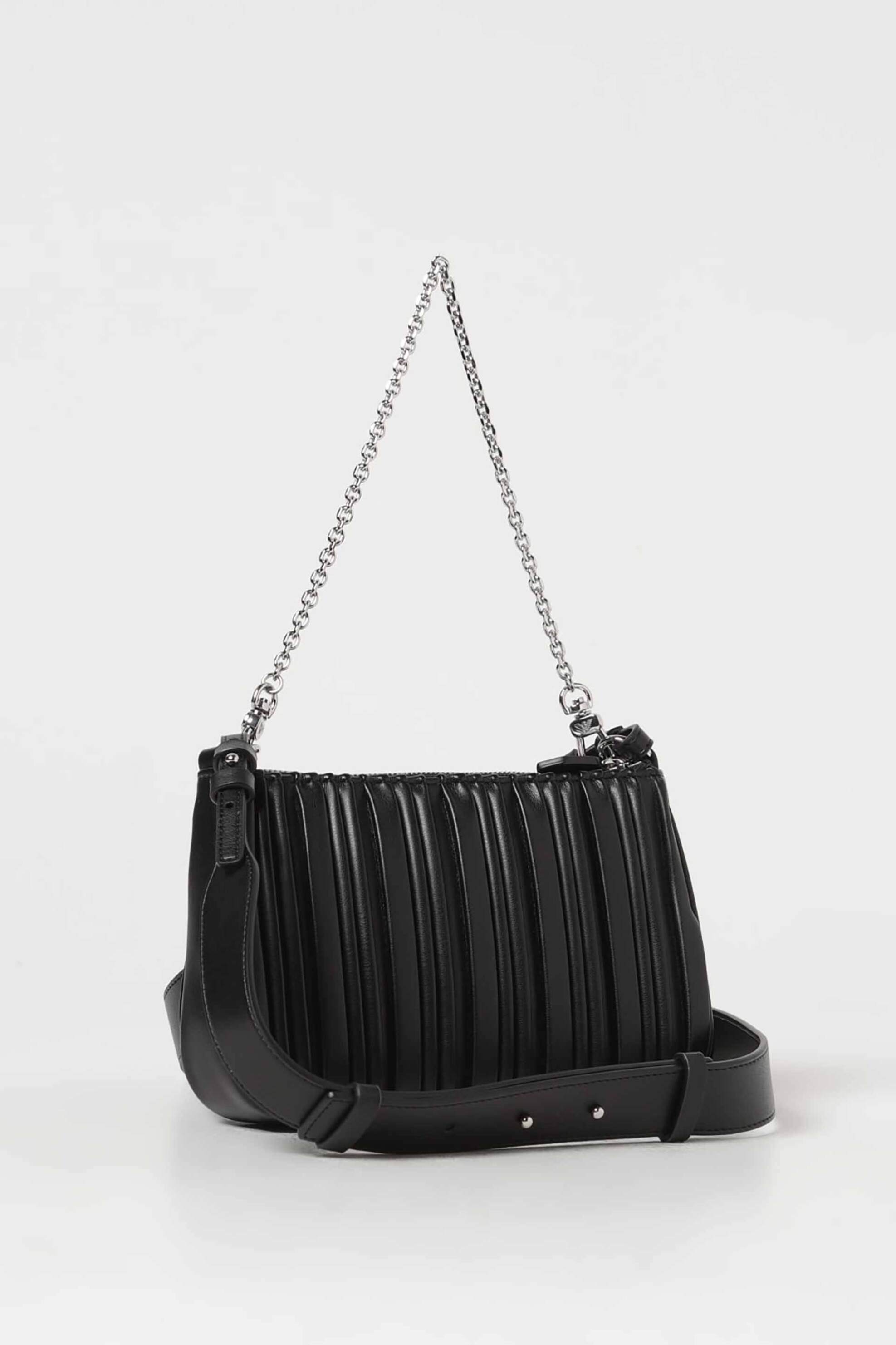 Emporio Armani γυναικείο mini bag με πλισέ σχέδιο - Y3H317YWQ4E Μαύρο φωτογραφία