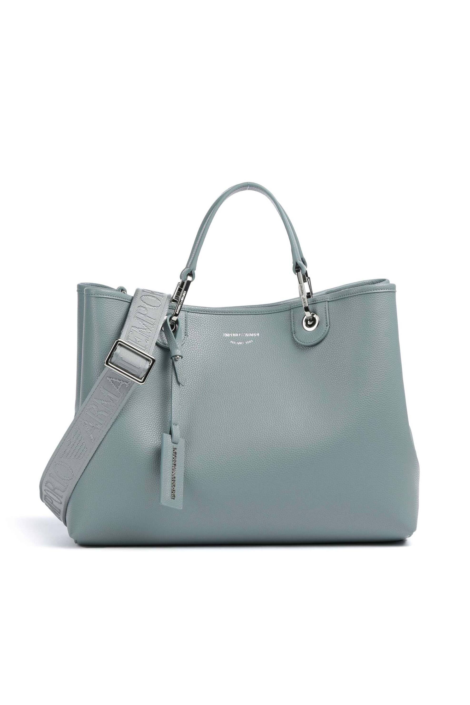 Emporio Armani γυναικεία τσάντα χειρός με λογότυπο "My EA" - EW000360AF12036 Γκρι Γαλάζιο