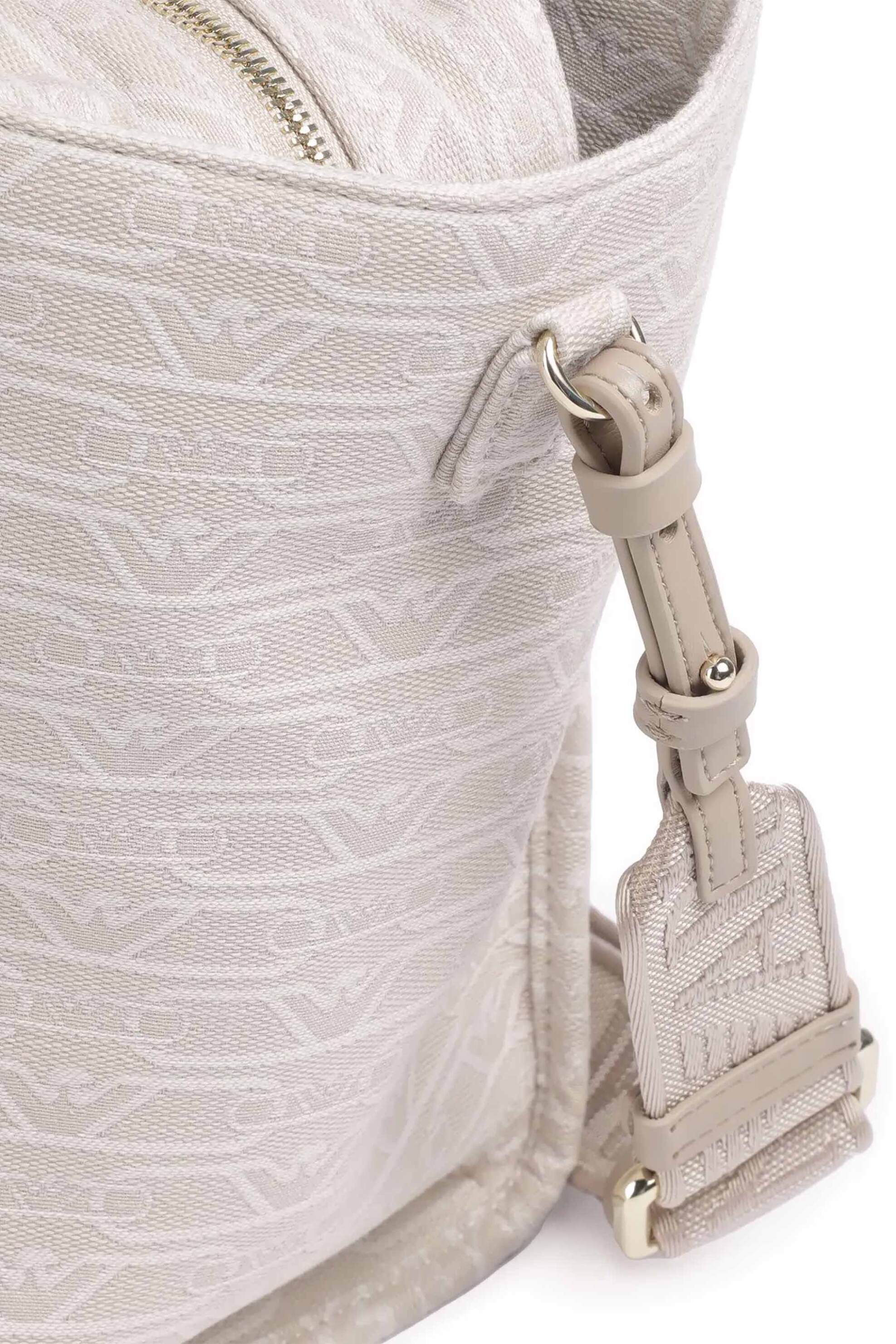 EMPORIO ARMANI Emporio Armani γυναικεία υφασμάτινη τσάντα tote με all-over logo και κεντημένο λογότυπο - EW000370AF12993 Εκρού - 3