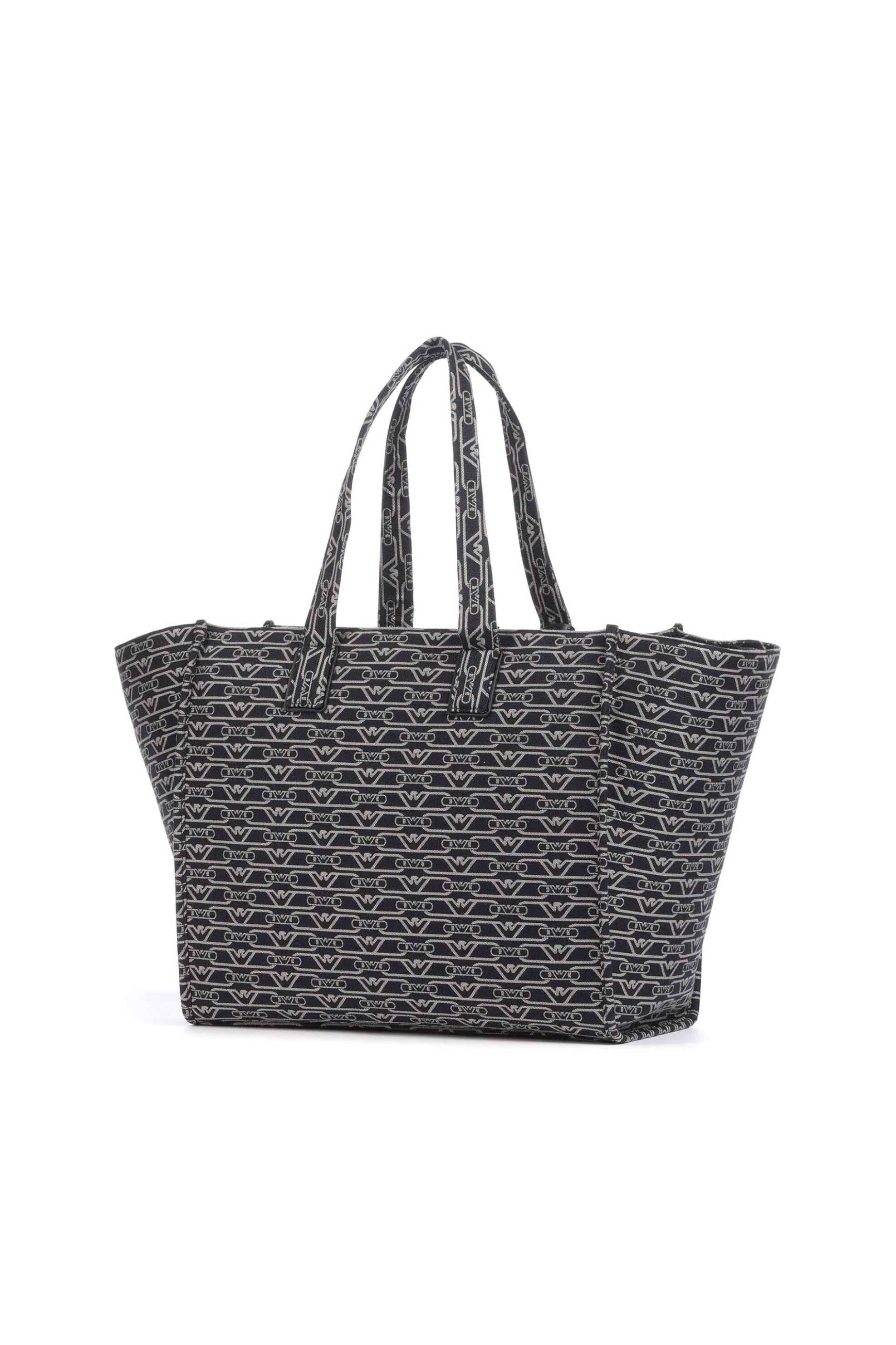 EMPORIO ARMANI Emporio Armani γυναικεία υφασμάτινη τσάντα tote με all-over logo και κεντημένο λογότυπο - EW000561AF12993 - 2