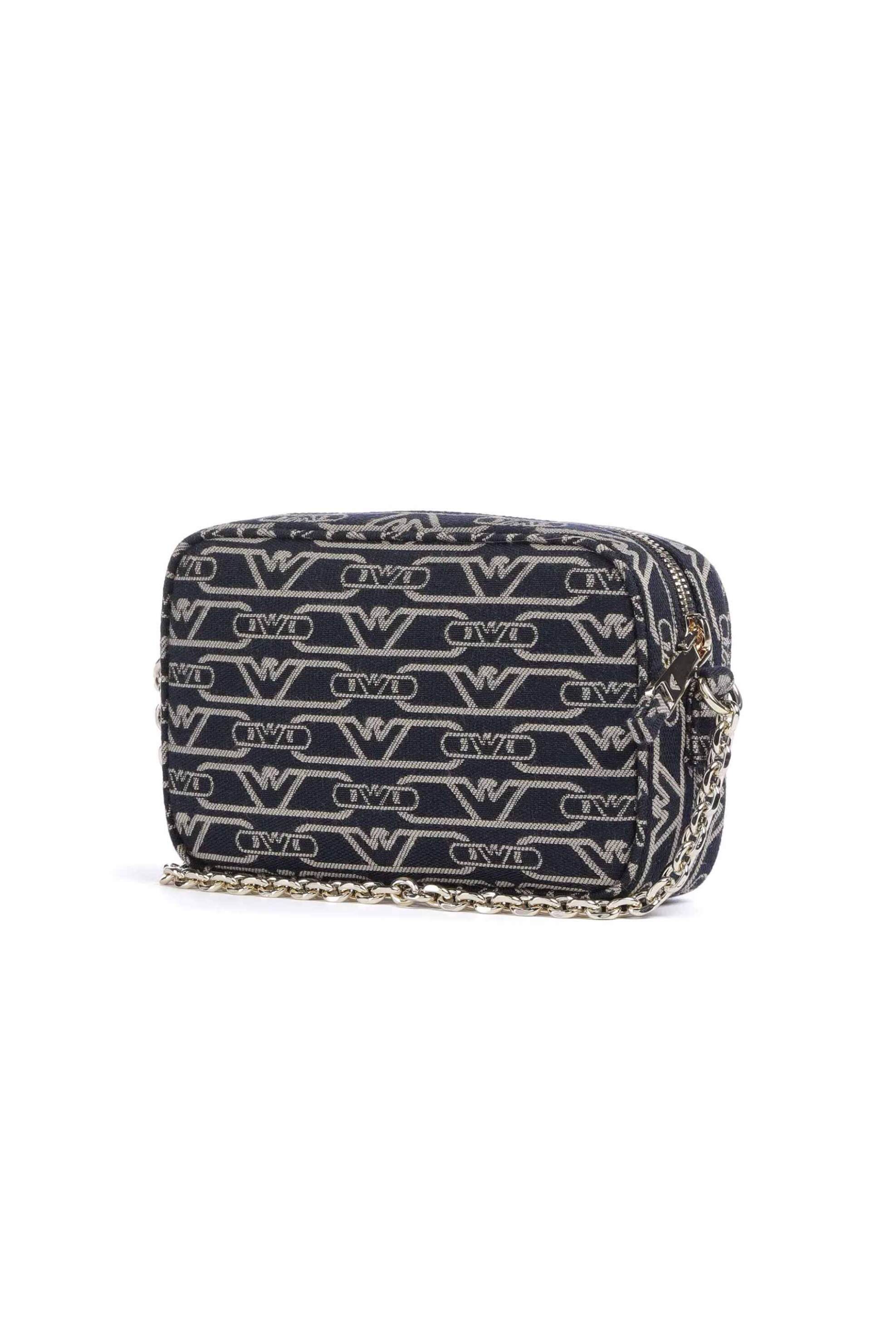 Emporio Armani γυναικεία υφασμάτινη τσάντα crossbody με all-over logo και κεντημένο λογότυπο - EW001891AF16095
