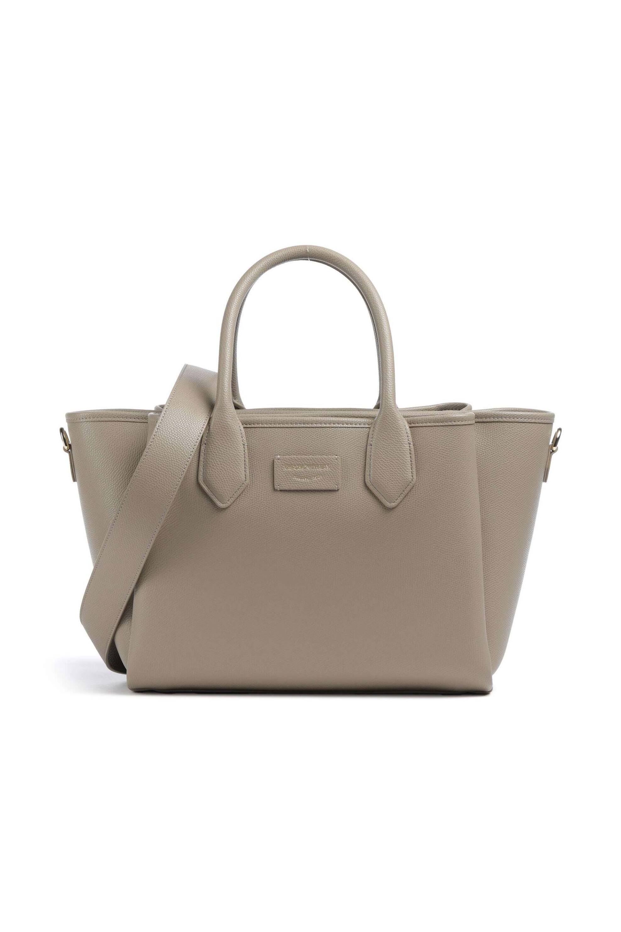 Emporio Armani γυναικεία τσάντα χειρός με λογότυπο - EW002329AF17799 Taupe