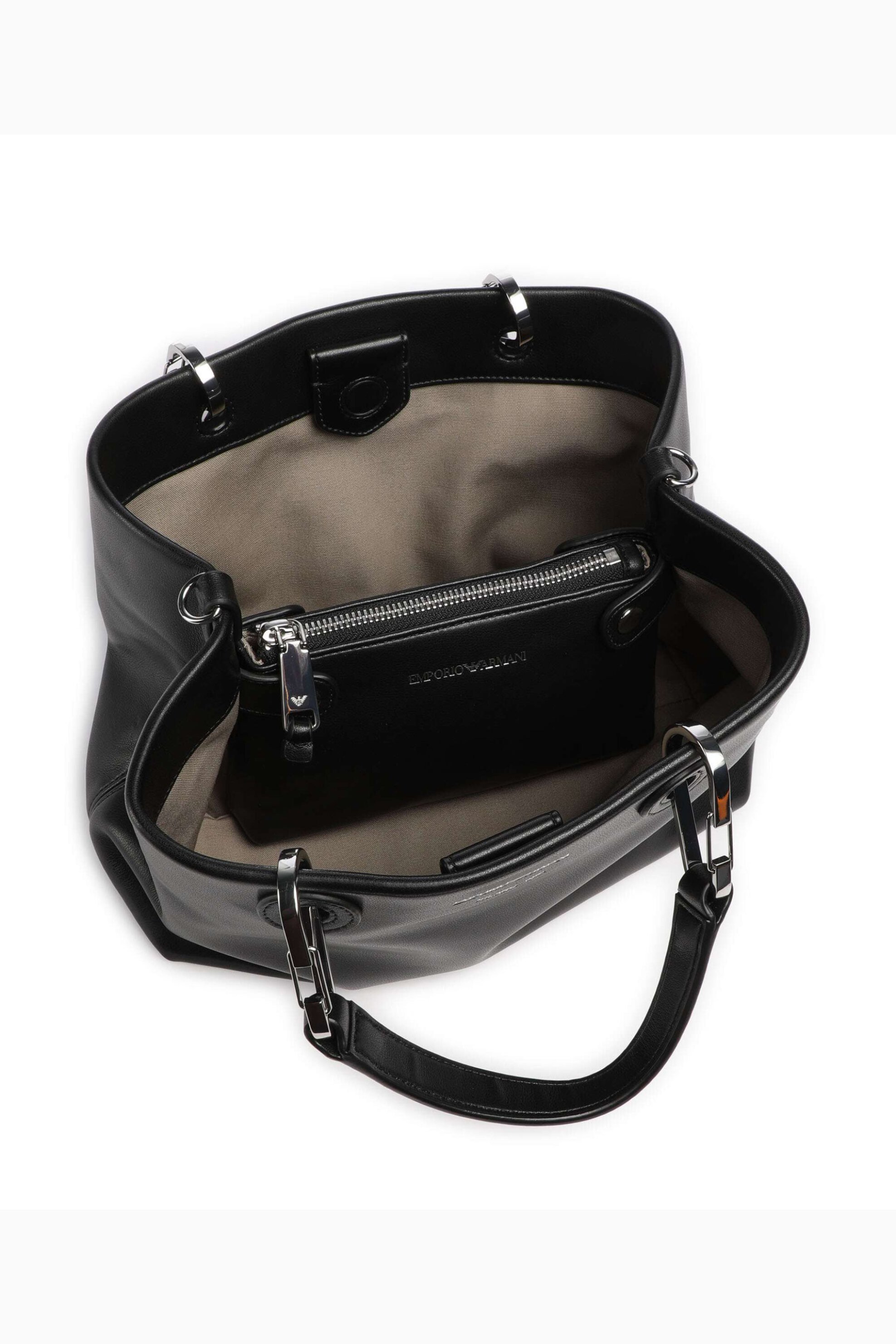Emporio Armani Γυναικεία Τσάντα Χειρός με Λογότυπο My Ea S - Ew000361Af18673 Μαύρο