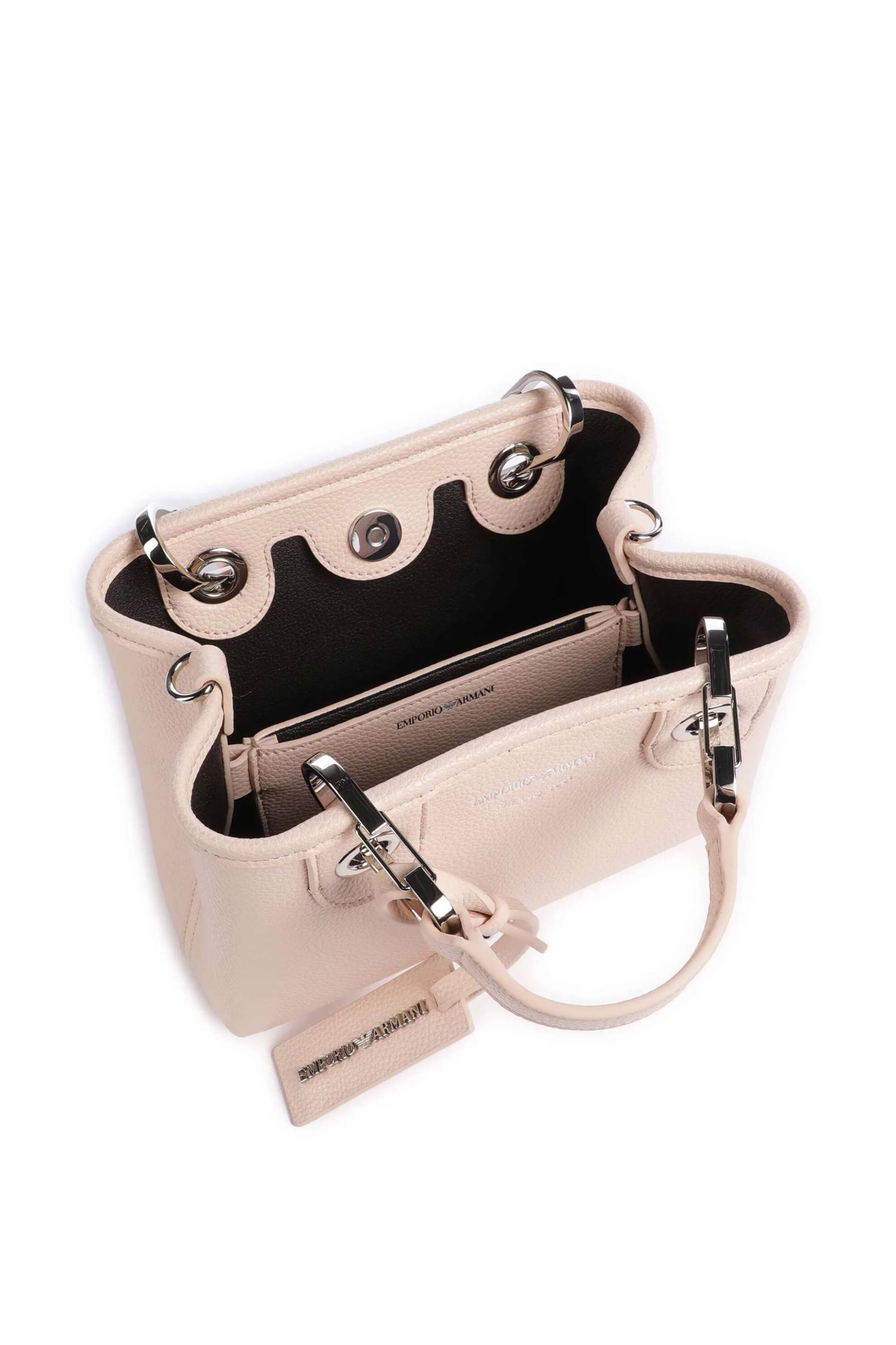 Emporio Armani Γυναικεία Τσάντα Χειρός με Λογότυπο (Xs) - Ew000382Af12036 Μπεζ