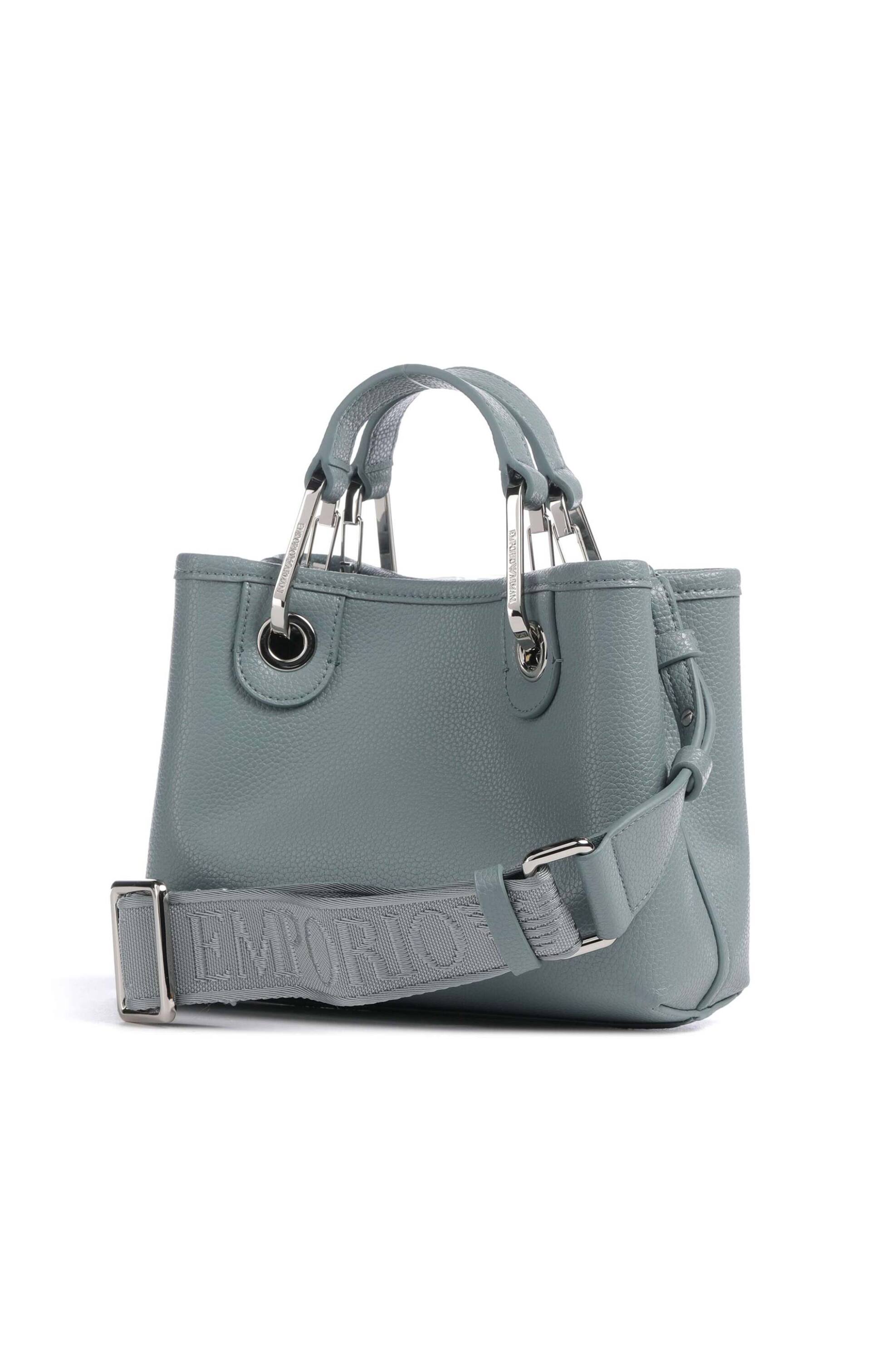 EMPORIO ARMANI Emporio Armani γυναικεία τσάντα χειρός με λογότυπο (XS) - EW000382AF12036 Γκρι Γαλάζιο - 2
