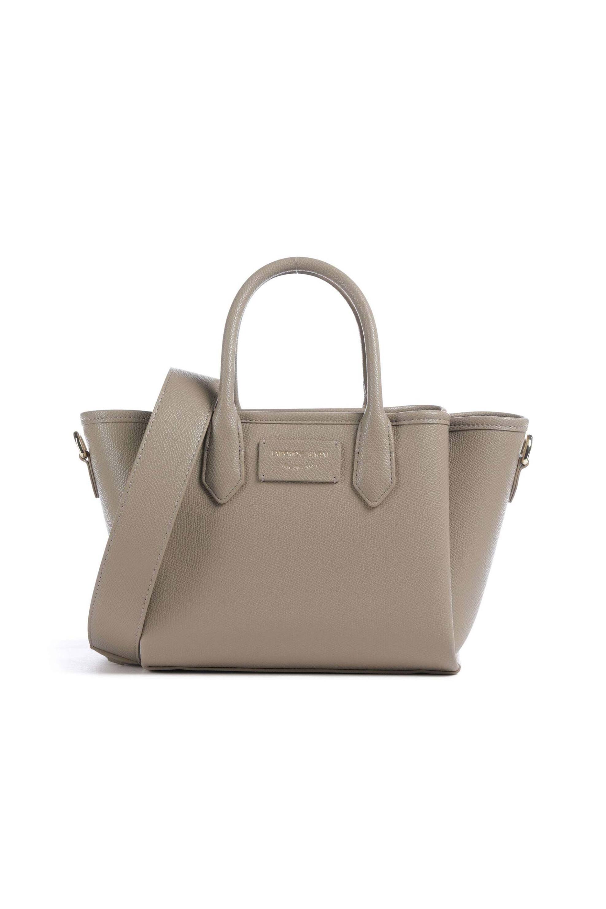 Emporio Armani γυναικεία τσάντα χειρός με λογότυπο - EW002328AF17799 Taupe