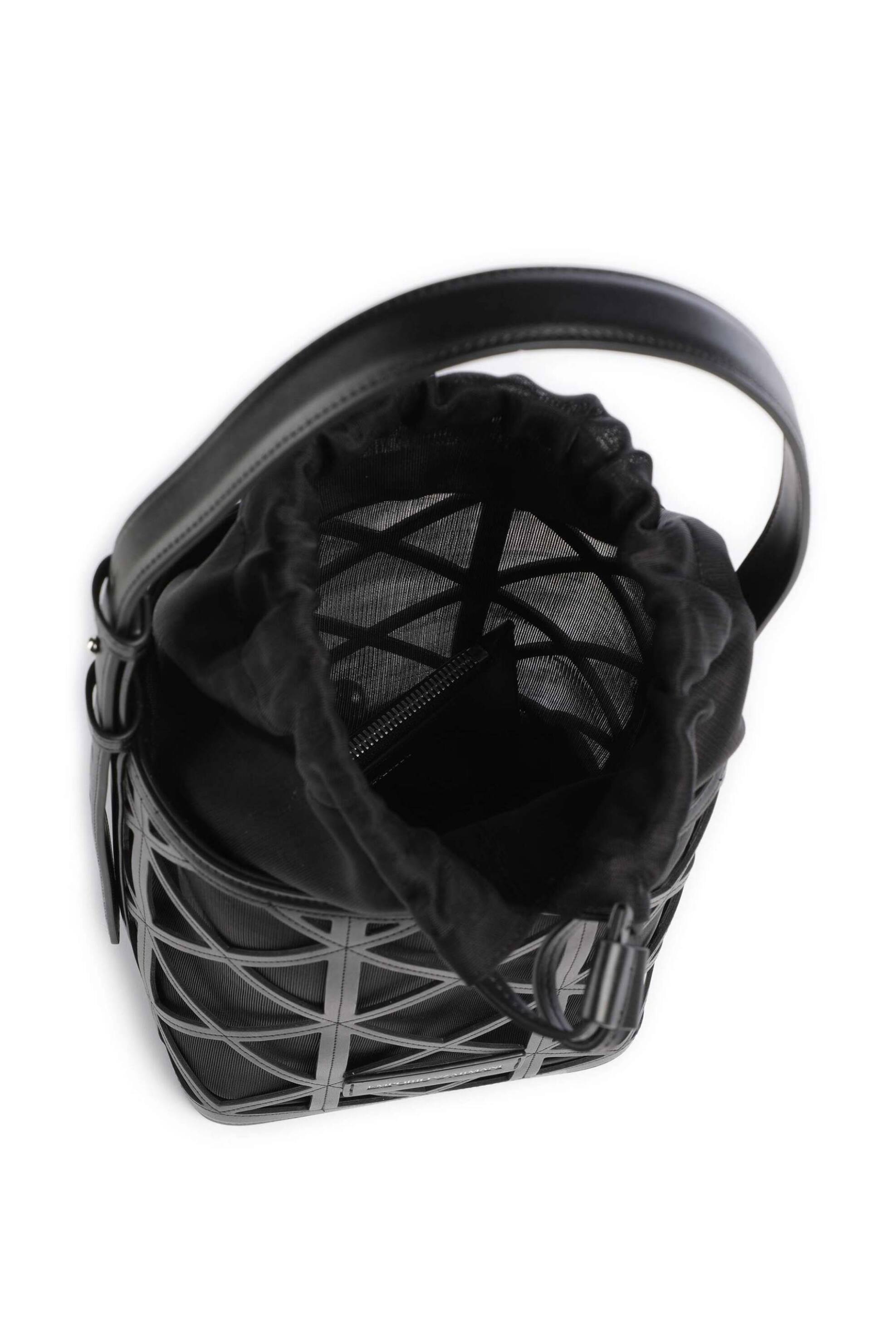 Emporio Armani Γυναικεία Τσάντα Bucket με Λογότυπο (M) - Ew004819Af25756 Μαύρο