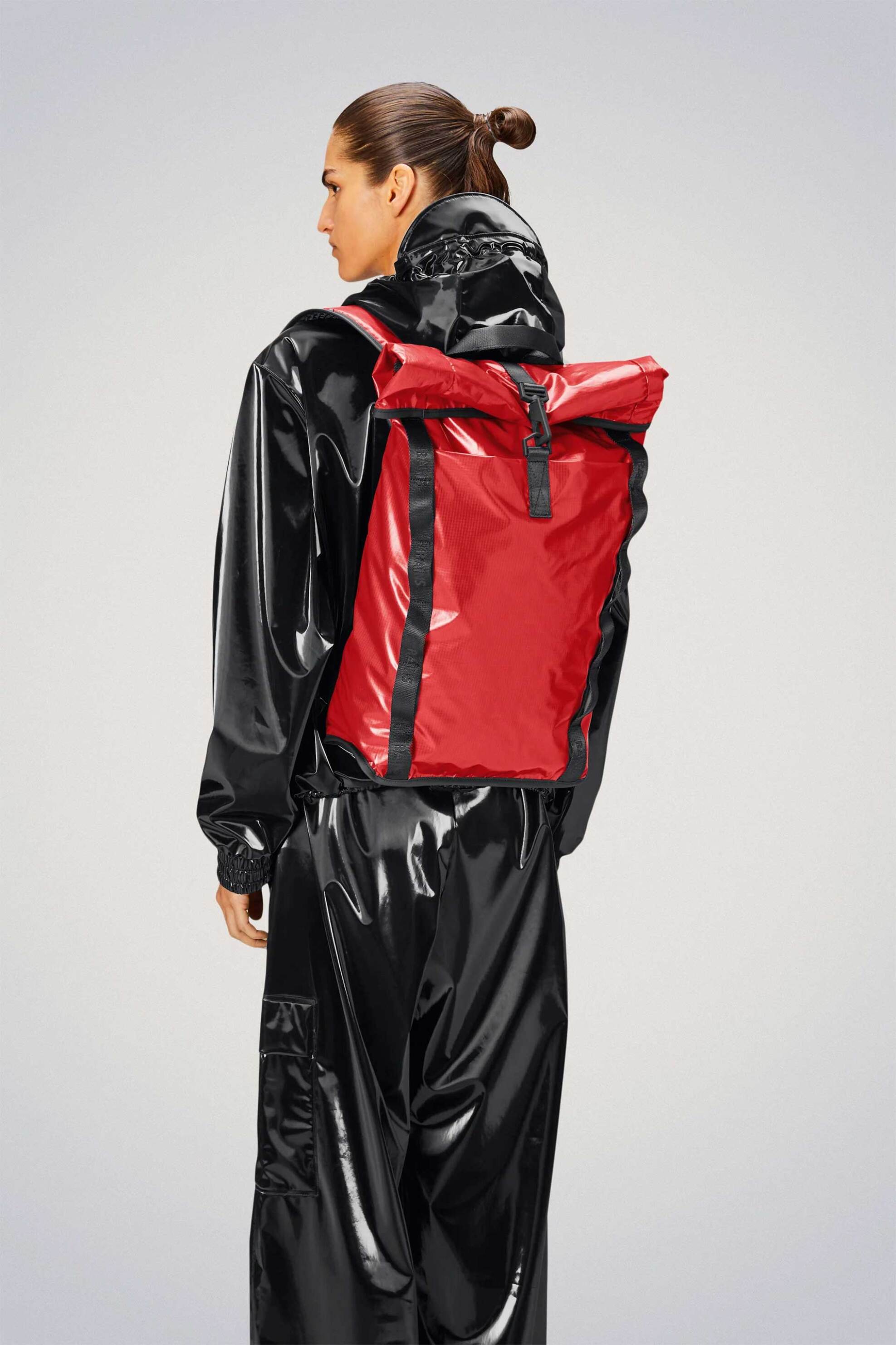 Rains unisex αδιάβροχο backpack "Sibu Rolltop Rucksack" - RNSSS2414770 Κόκκινο φωτογραφία