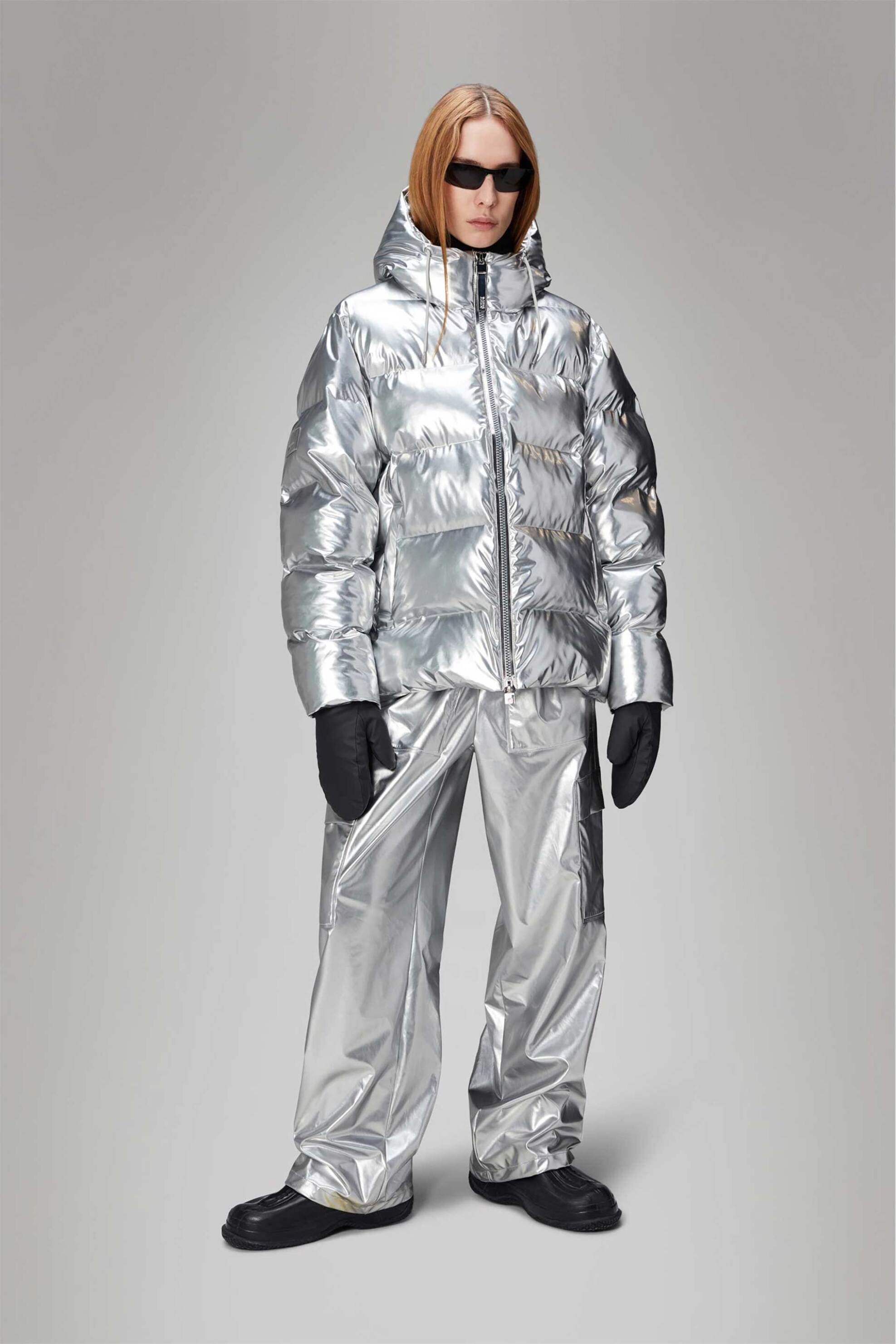 Rains unisex κοντό καπιτονέ μπουφάν "Alta Puffer" - RNSAW2415120 Ασημί φωτογραφία