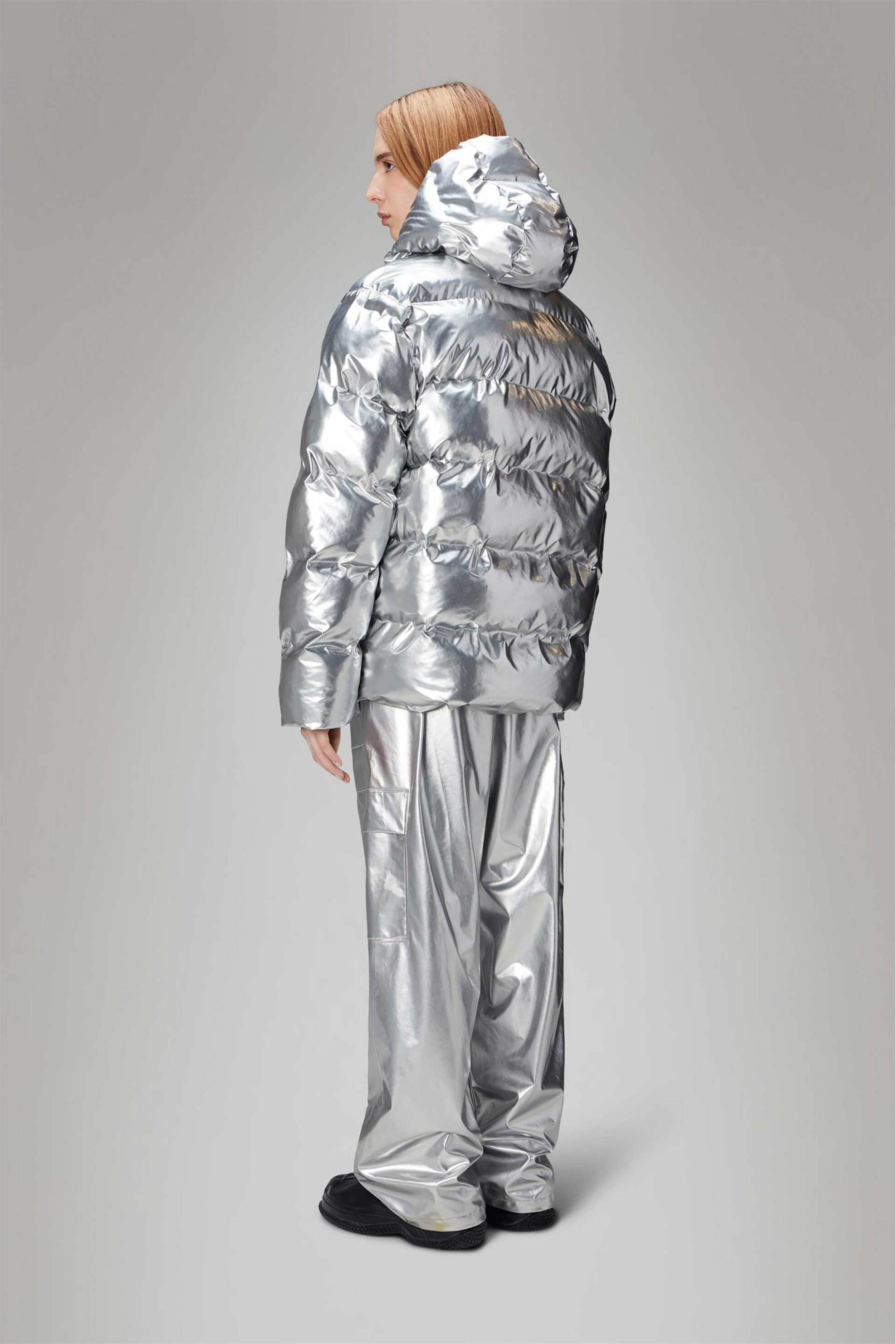 Rains unisex κοντό καπιτονέ μπουφάν "Alta Puffer" - RNSAW2415120 Ασημί φωτογραφία