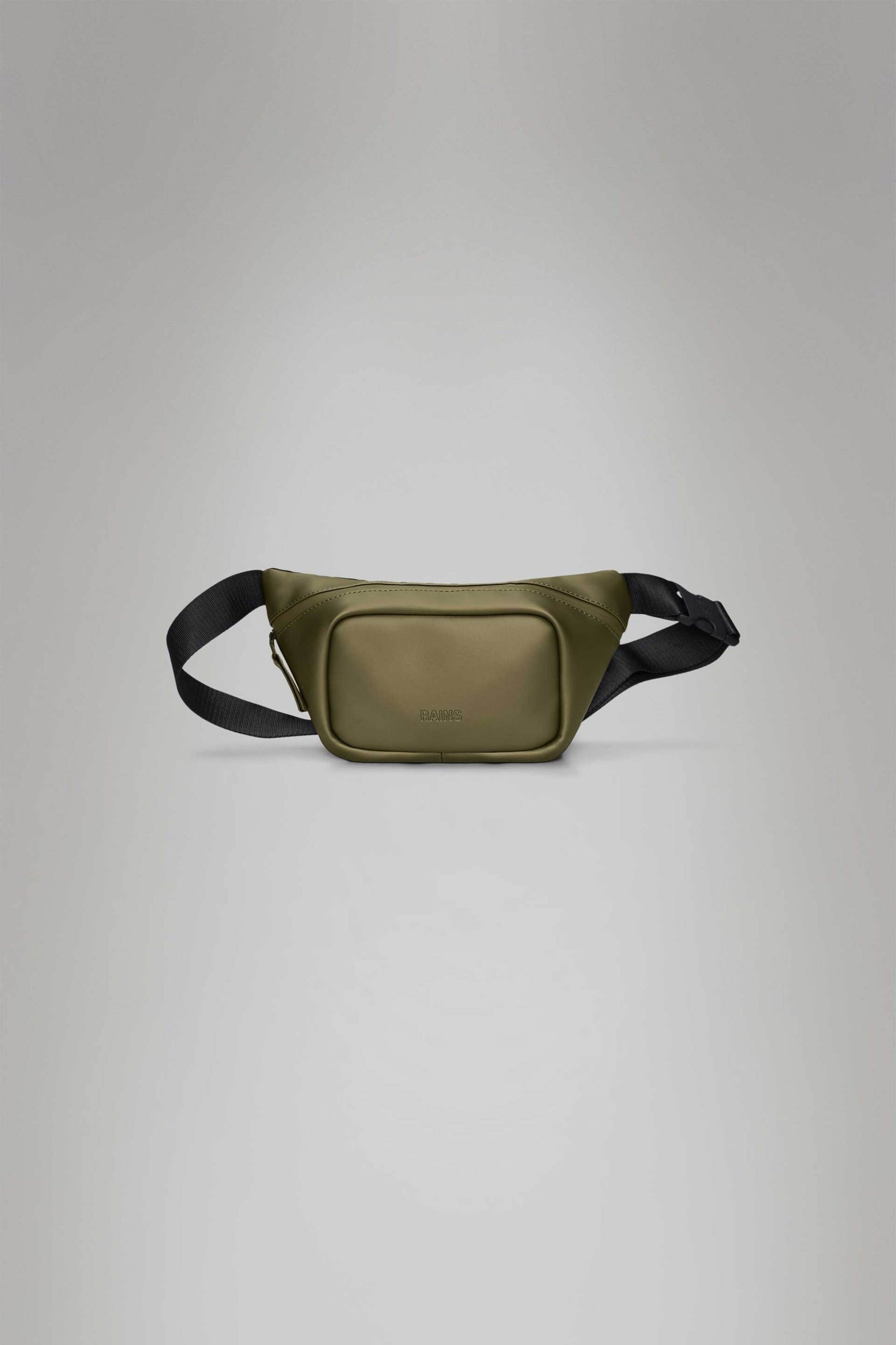 RAINS Rains unisex τσαντάκι μέσης μονόχρωμο "Bum Bag Mini" - RNSS2514730 Λαδί