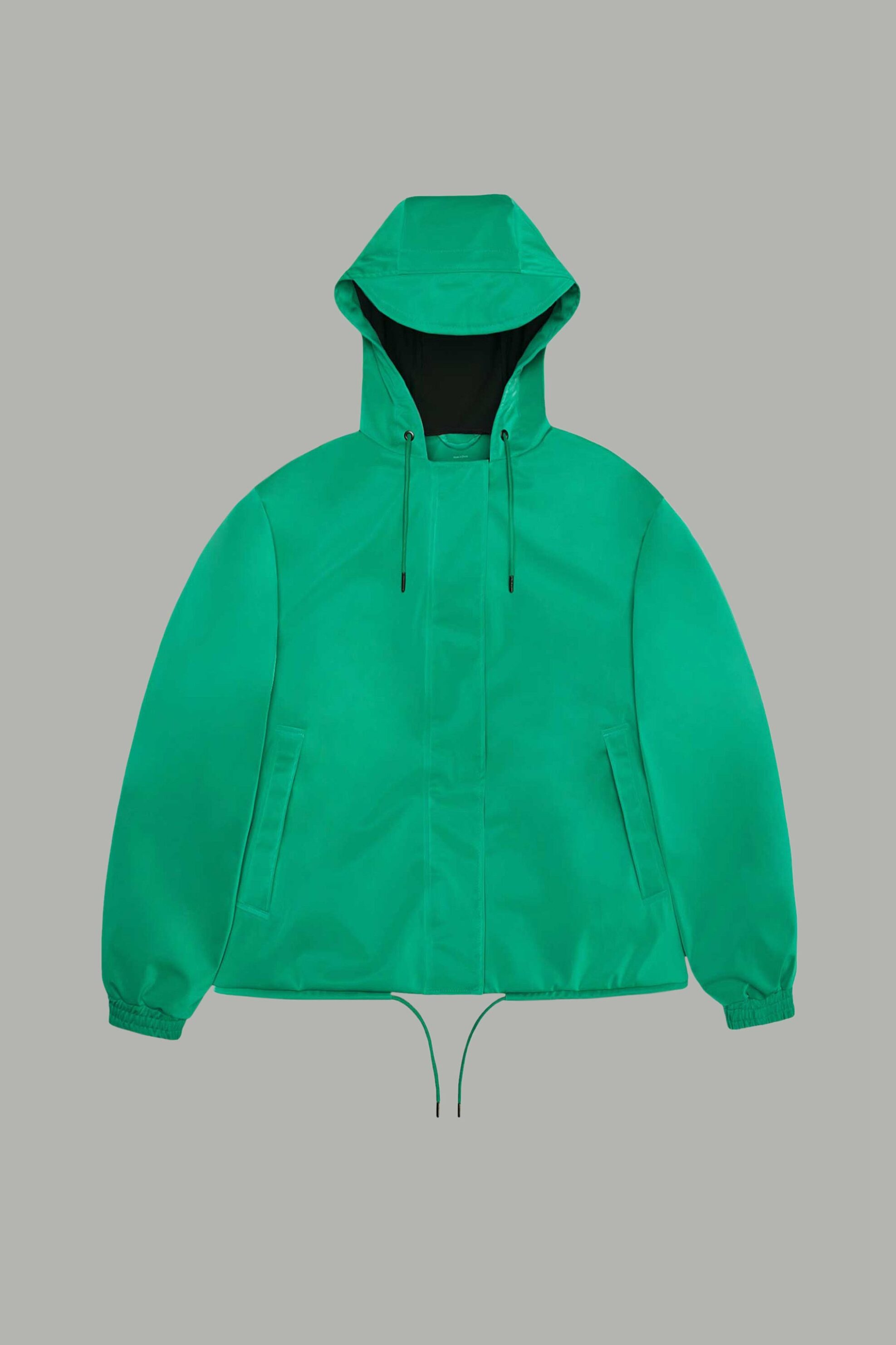 RAINS Rains unisex αδιάβροχο cropped "String W Jacket" - RNSS2518040 Πράσινο Tropical