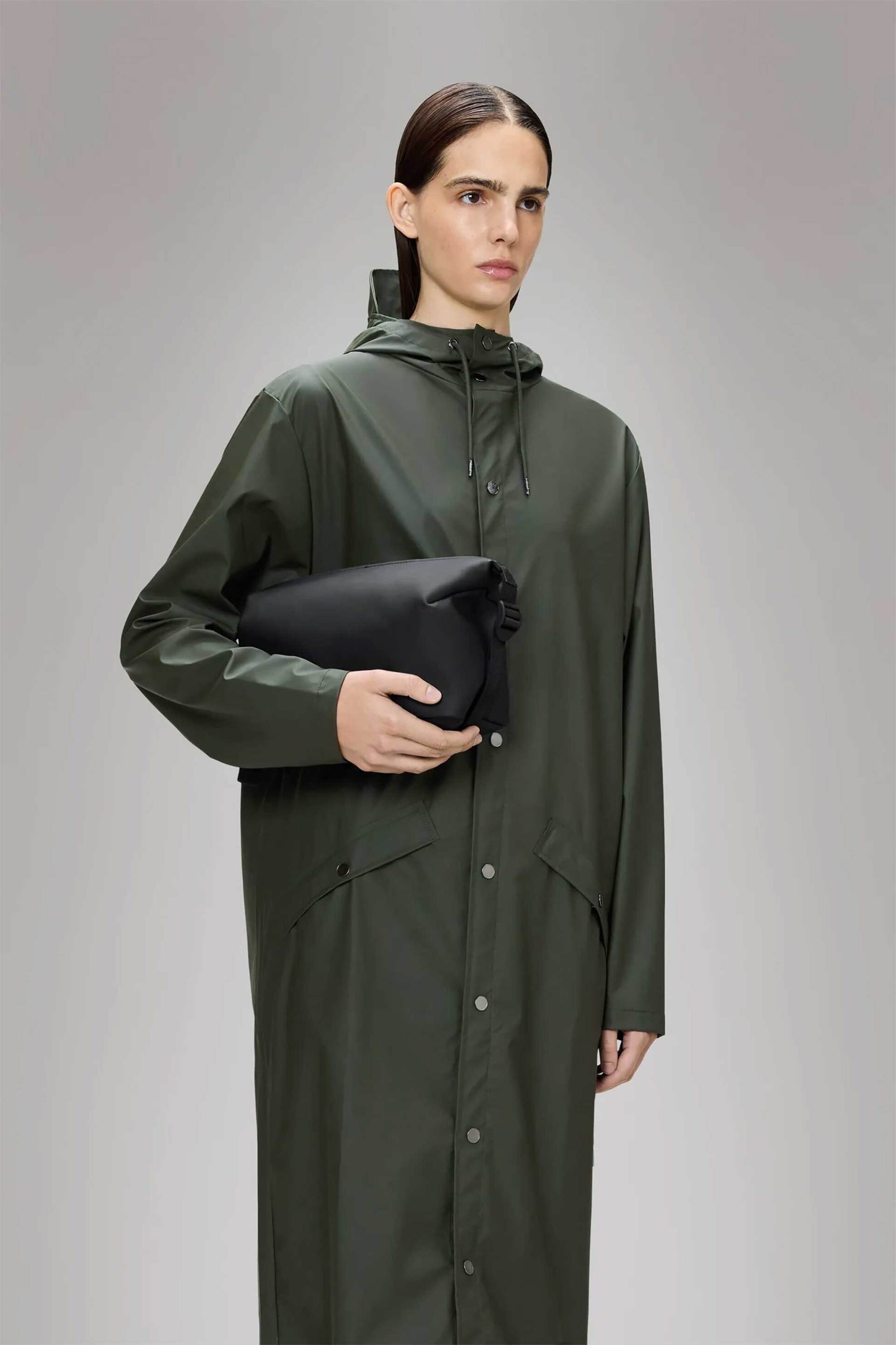 Rains unisex αδιάβροχο νεσεσέρ μονόχρωμο - R141/15630 Μαύρο φωτογραφία