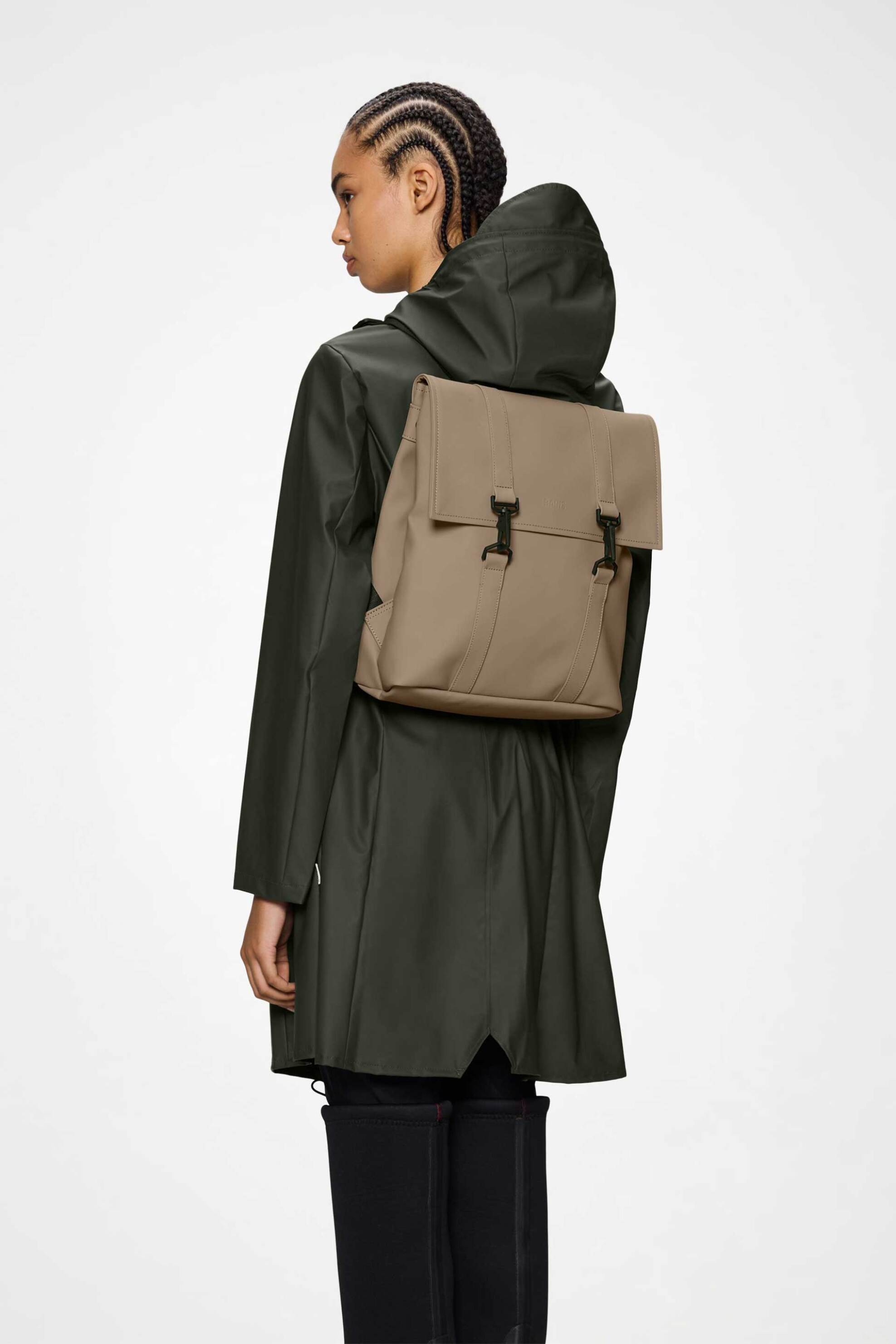 Rains Unisex Αδιάβροχο Backpack Msn Mini - R142 13310 Μπεζ
