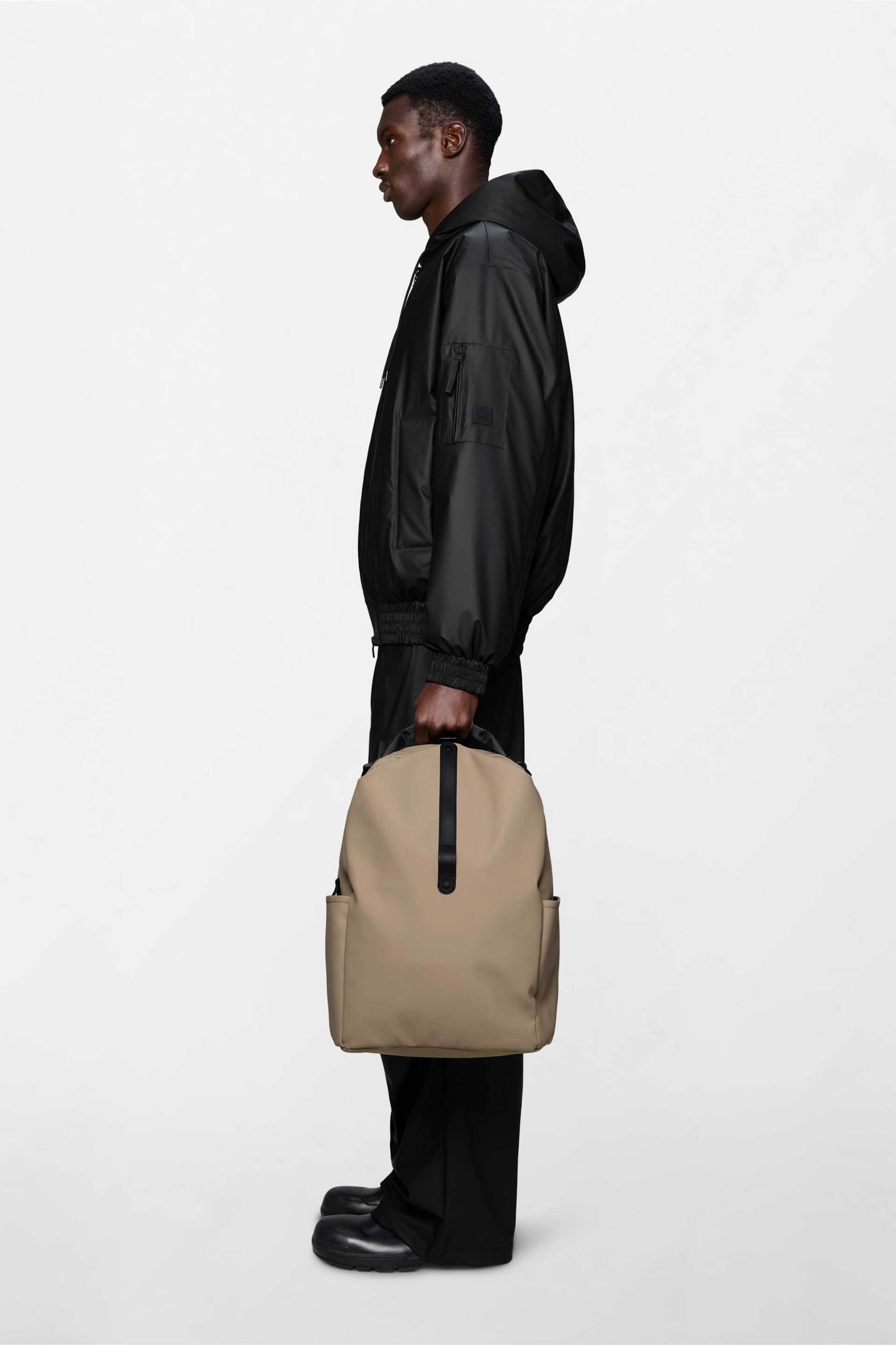 Rains Unisex Αδιάβροχο Backpack Clip Front - R142 14890 Μπεζ