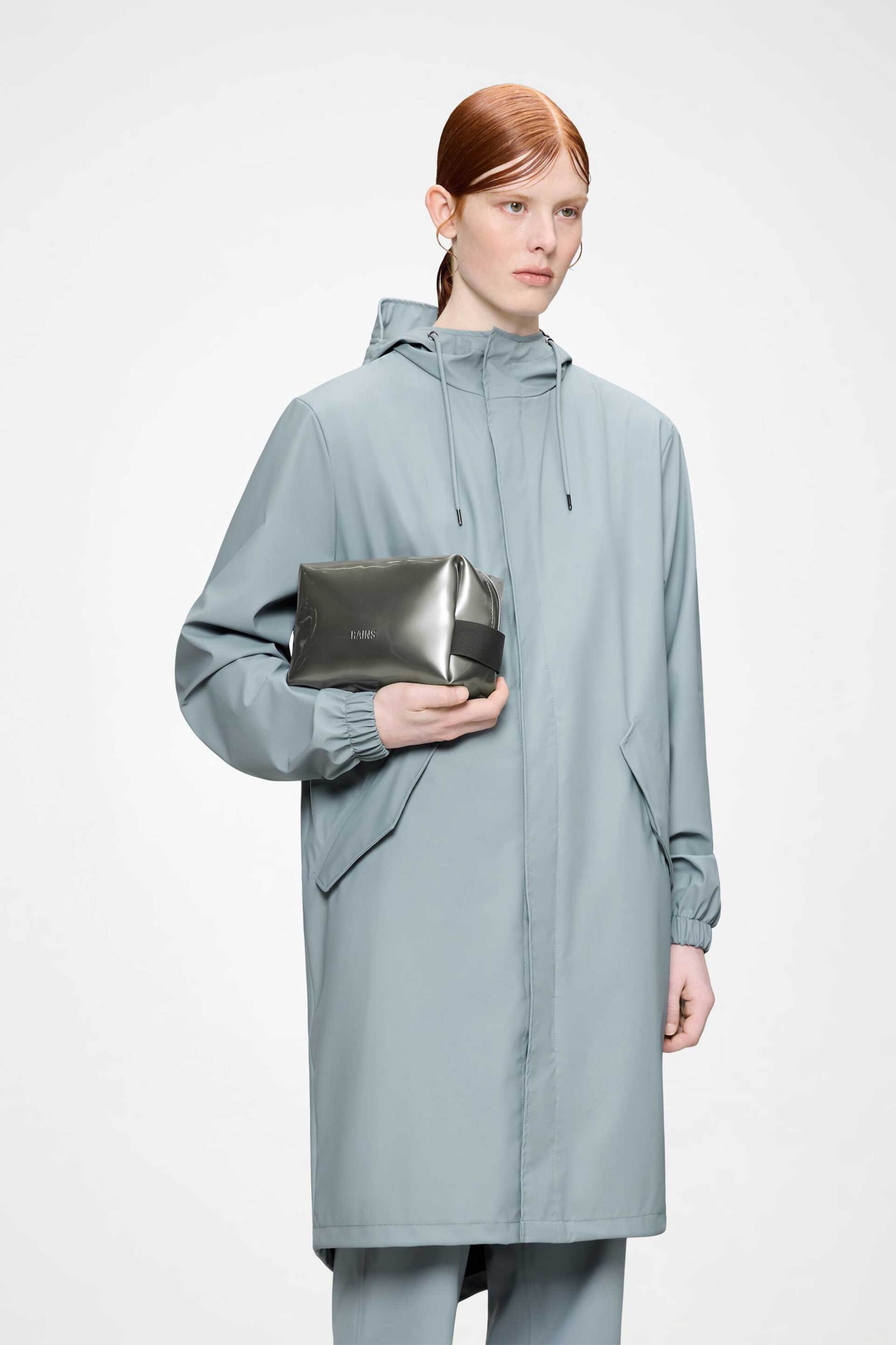 Rains unisex αδιάβροχο νεσεσέρ μονόχρωμο "Wash Small" - R142/15580 Ασημί φωτογραφία