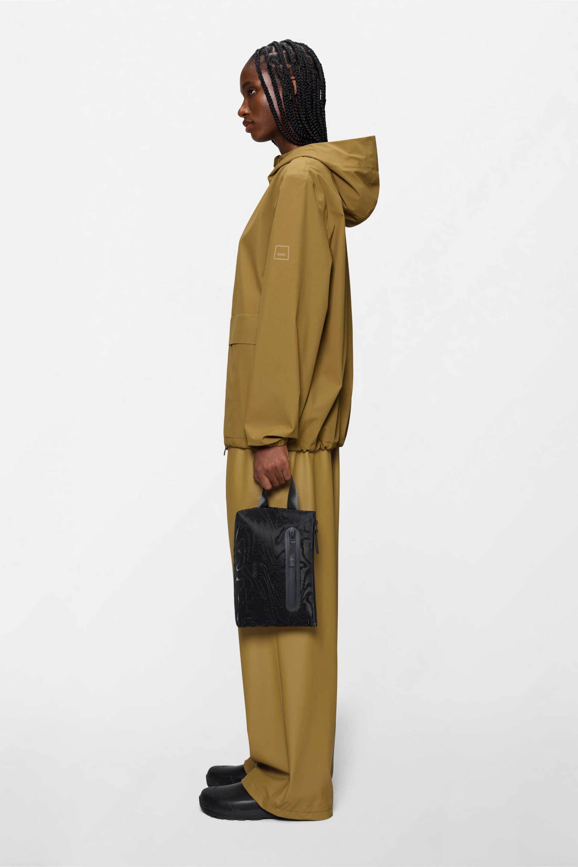 Rains unisex νεσεσέρ μονόχρωμο "2 Zip Large" - R142/16250 Μαύρο φωτογραφία