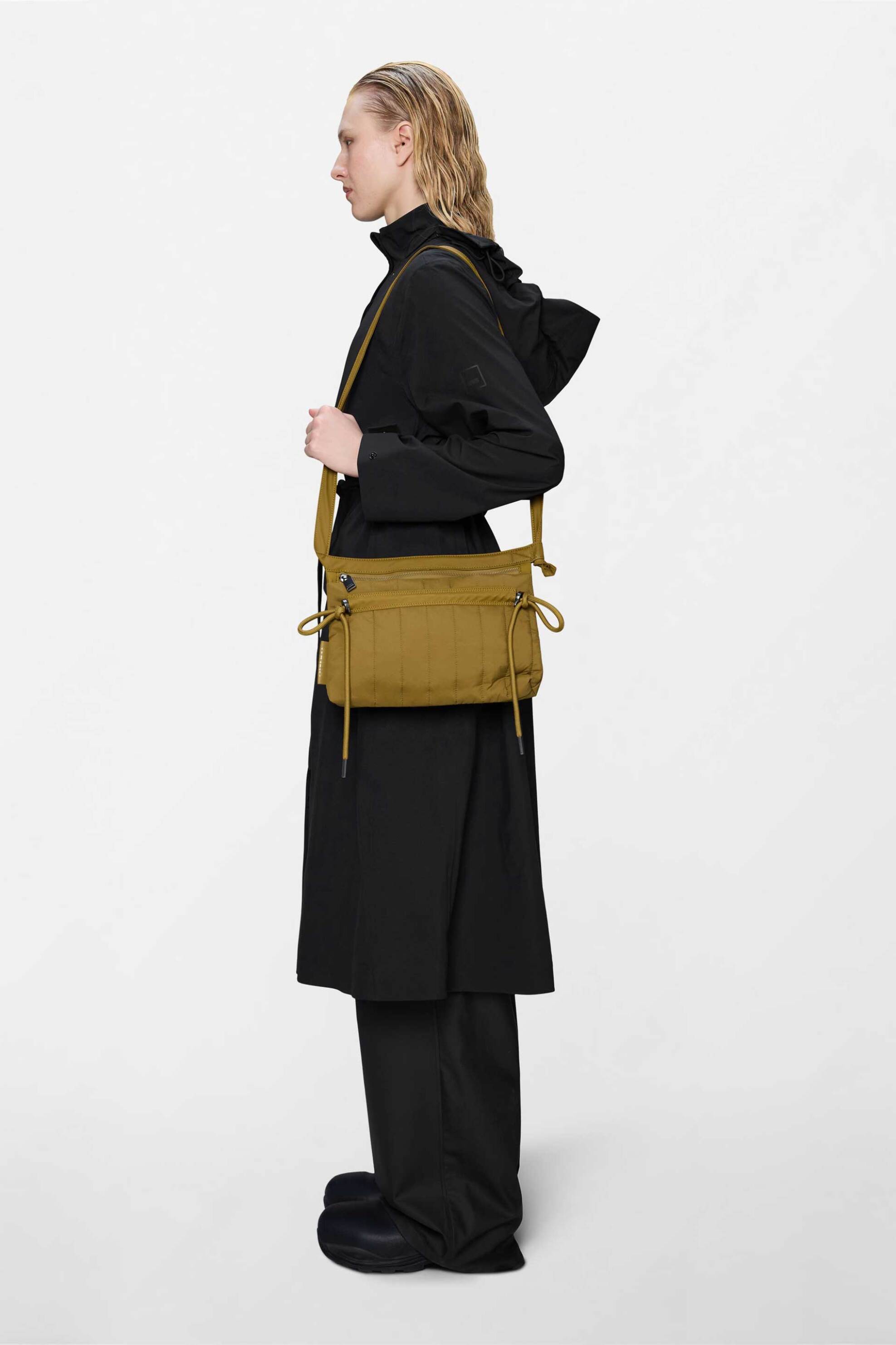 Rains Unisex Τσάντα Crossbody Καπιτονέ Koya Vision - R142 21010 Λαδί