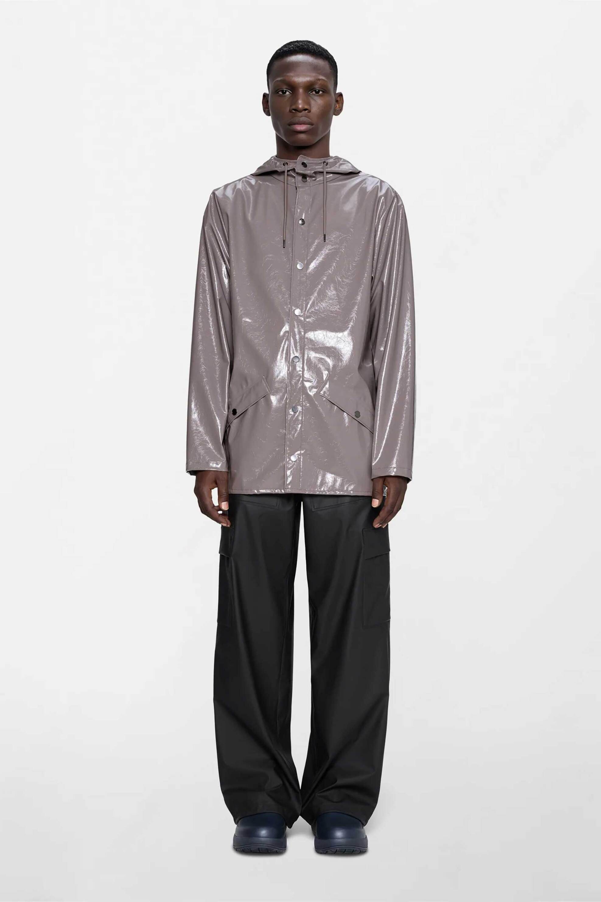 Rains Unisex Αδιάβροχο Jacket με Κουκούλα - R143 B12010 Γκρι