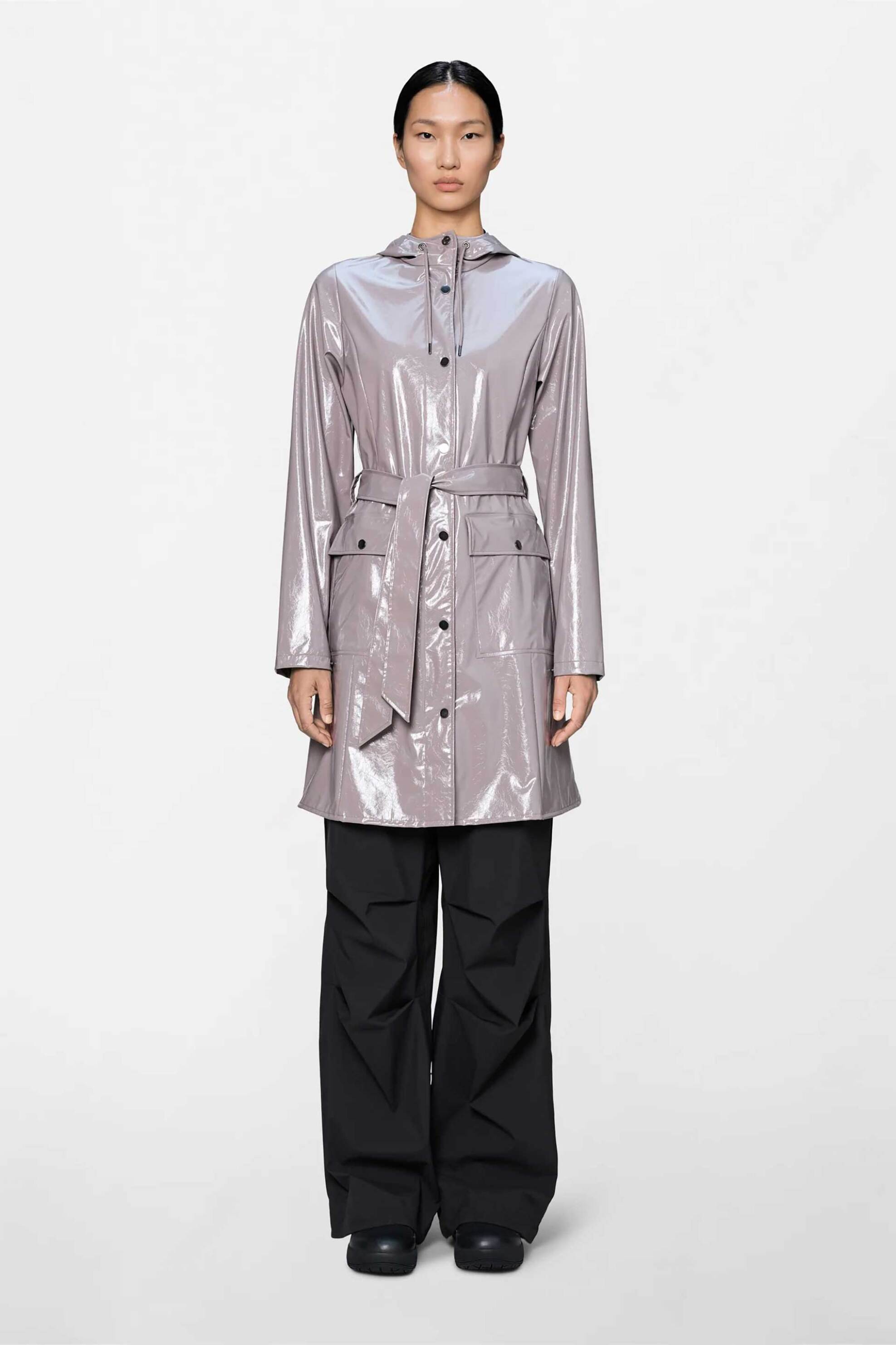 Rains γυναικείο αδιάβροχο μακρύ jacket με κουκούλα 